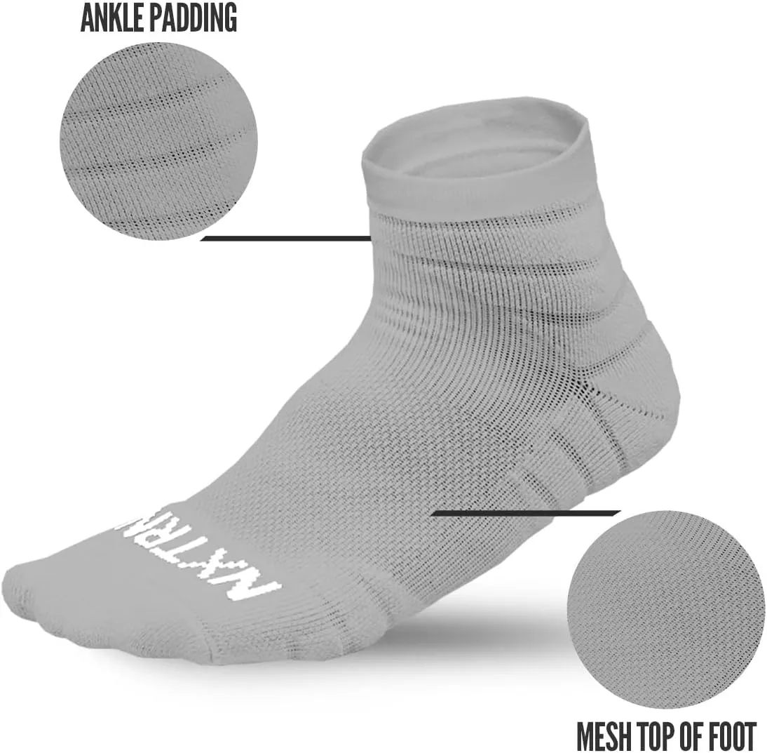 3 Pairs Nxtrnd Quarter Socks for Men & Boys, Padded Athletic Socks for Football
