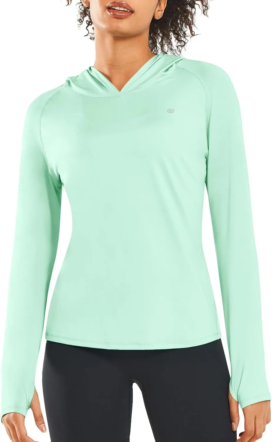 ALLZERO Women's Sun Protection Hoodie UPF 50  Lightweight Long Sleeve with Back Breathable Mesh for Outdoor Fishing Hiking