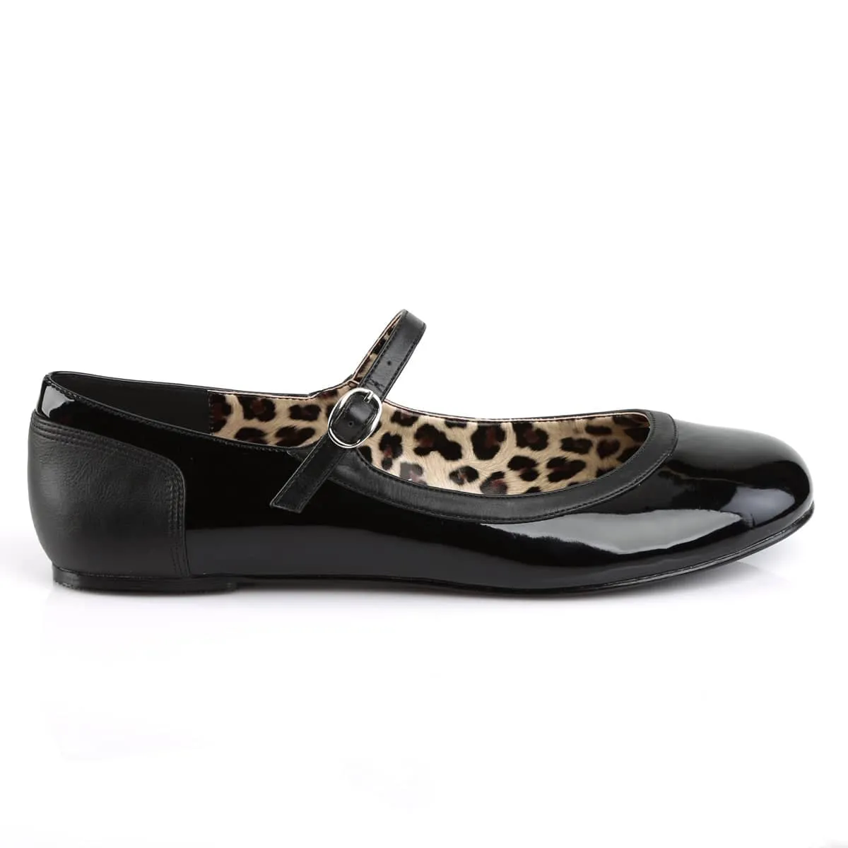 ANNA-02 Patent Black Flat Ballet UK 12