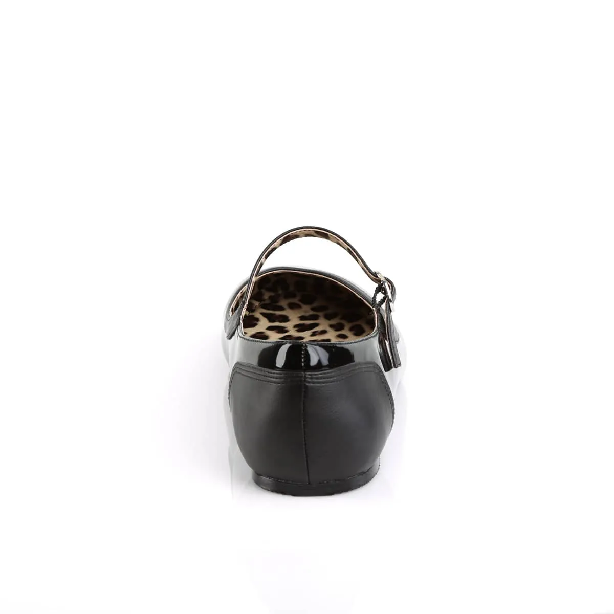 ANNA-02 Patent Black Flat Ballet UK 12