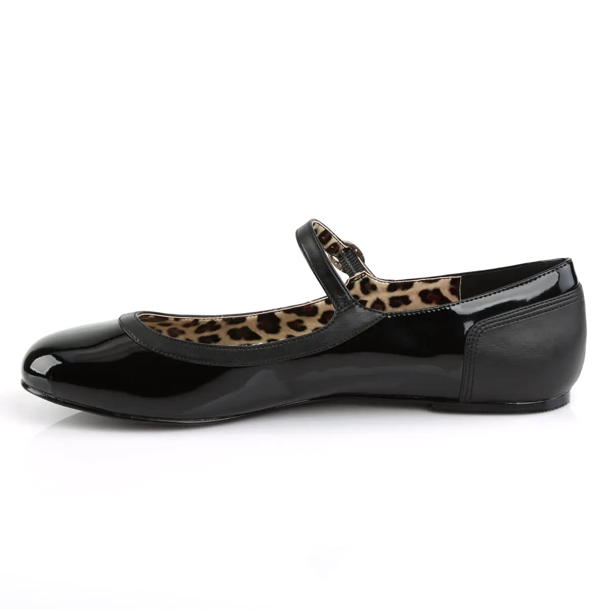 ANNA-02 Patent Black Flat Ballet UK 12