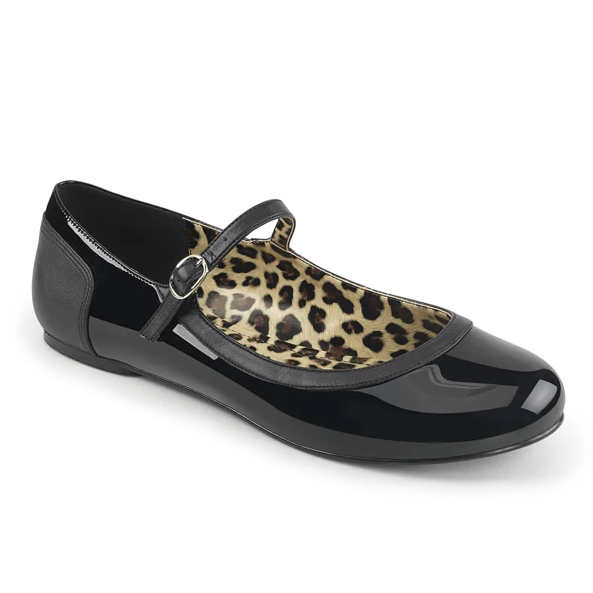 ANNA-02 Patent Black Flat Ballet UK 12