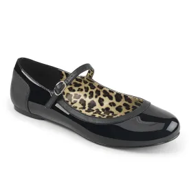 ANNA-02 Patent Black Flat Ballet UK 12