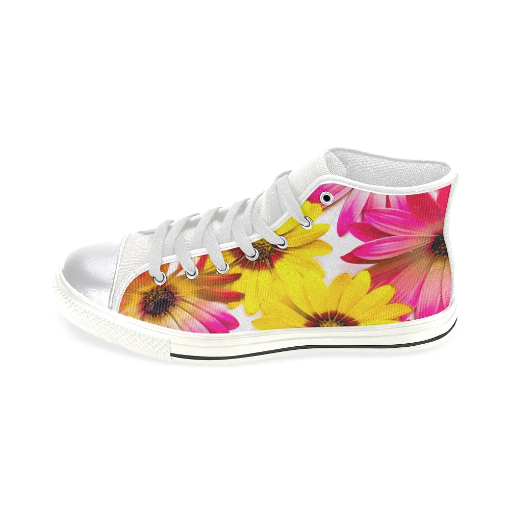 Art Daisies High Top Women's Shoes up to size 12