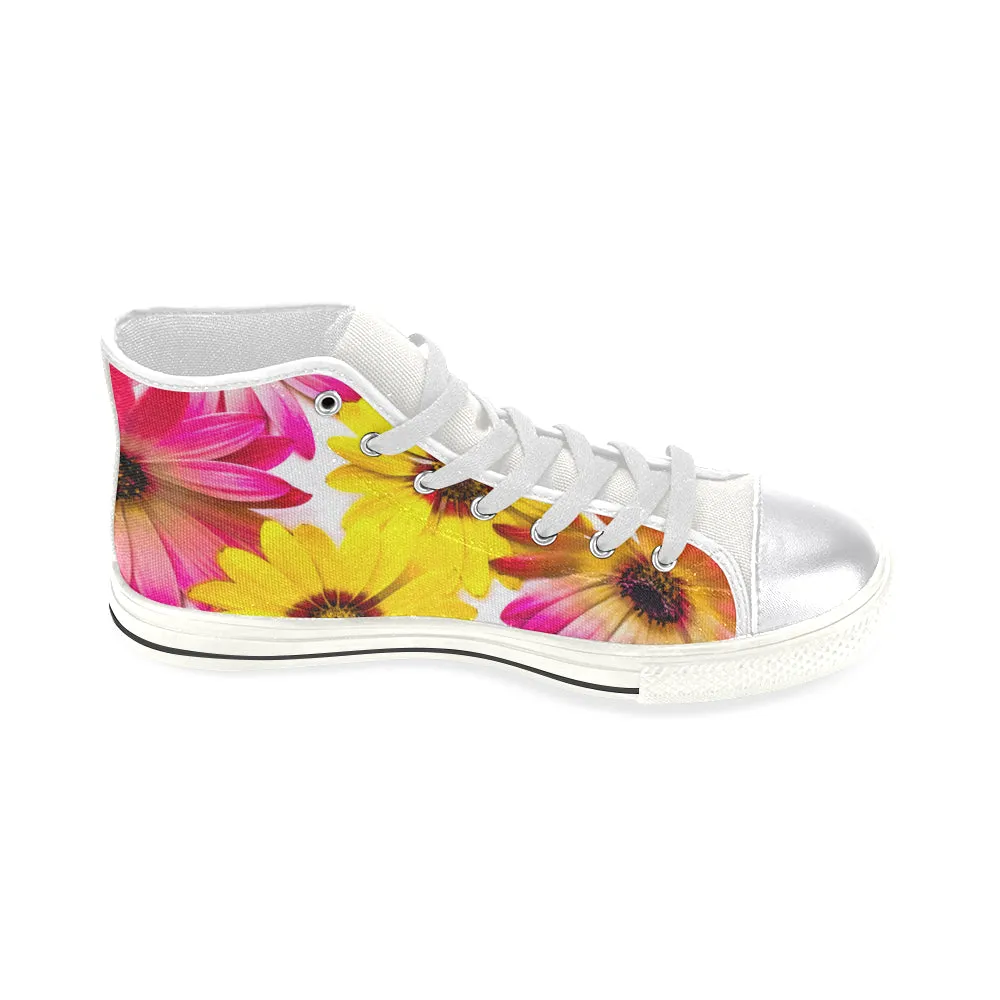 Art Daisies High Top Women's Shoes up to size 12