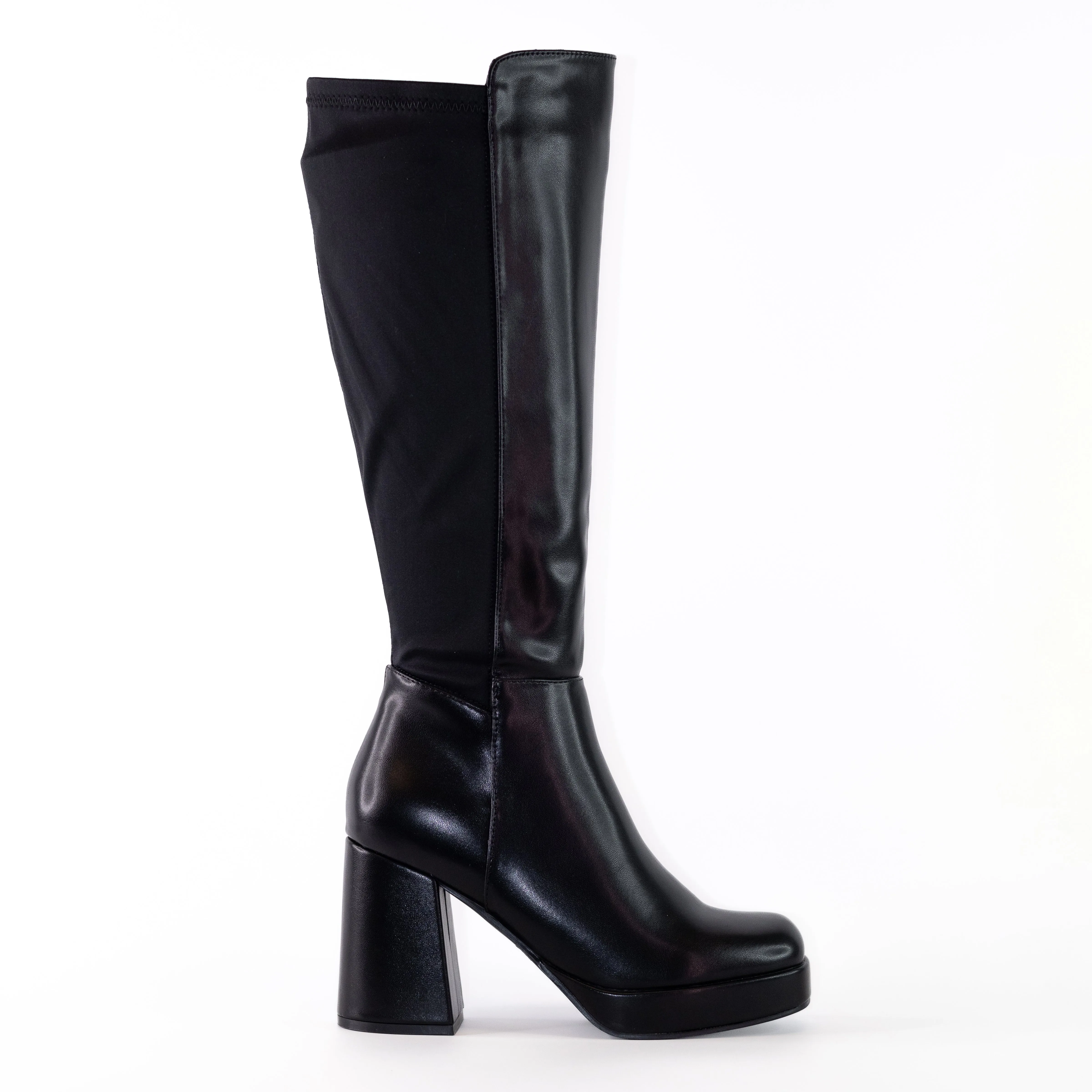 Aurora - Wide Calf Knee High Platform Boots for Women, Chunky Heel Boots, Stylish Winter Footwear, Comfortable Knee-High Boots, Bold & Trendy Design