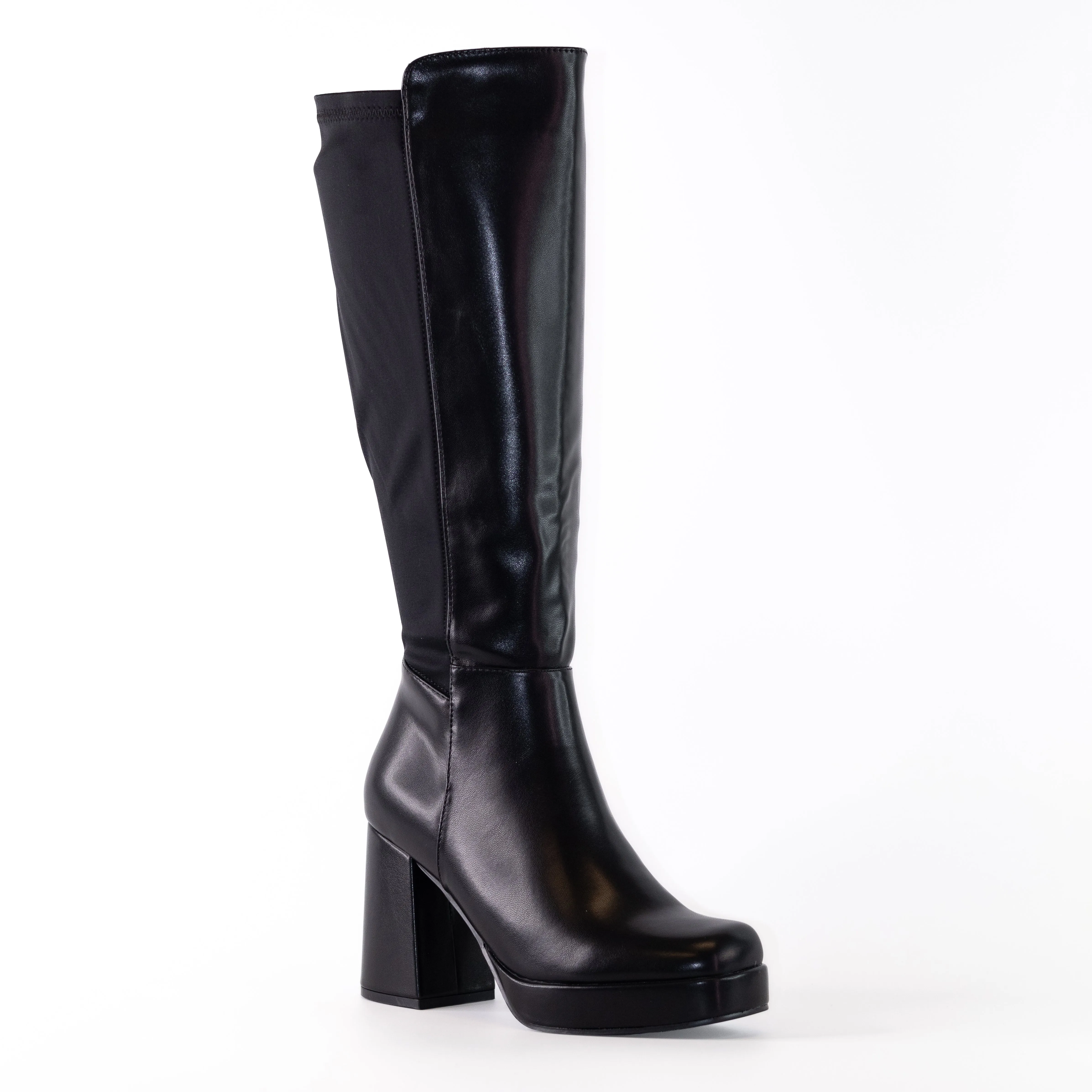 Aurora - Wide Calf Knee High Platform Boots for Women, Chunky Heel Boots, Stylish Winter Footwear, Comfortable Knee-High Boots, Bold & Trendy Design