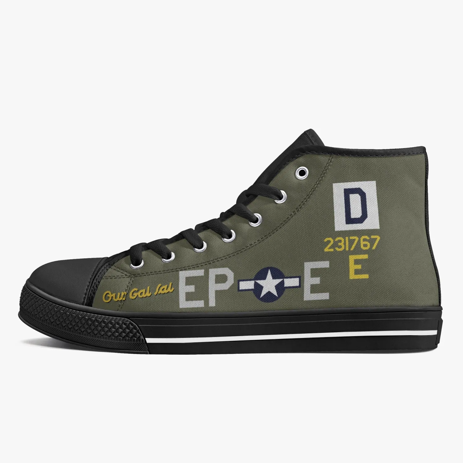 B-17 "Our Gal Sal" High Top Canvas Shoes