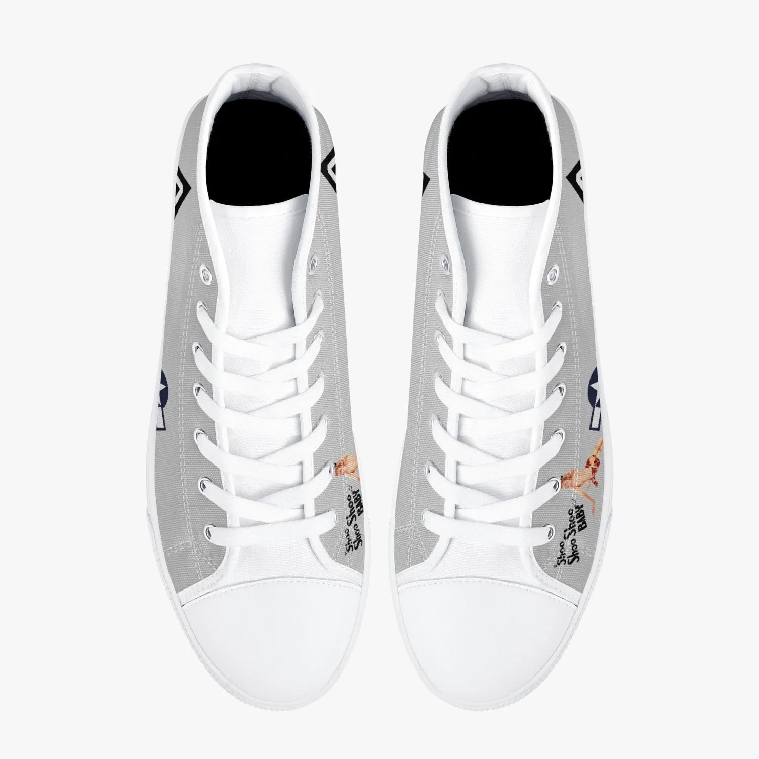 B-17 "Shoo Shoo Shoo Baby" High Top Canvas Shoes