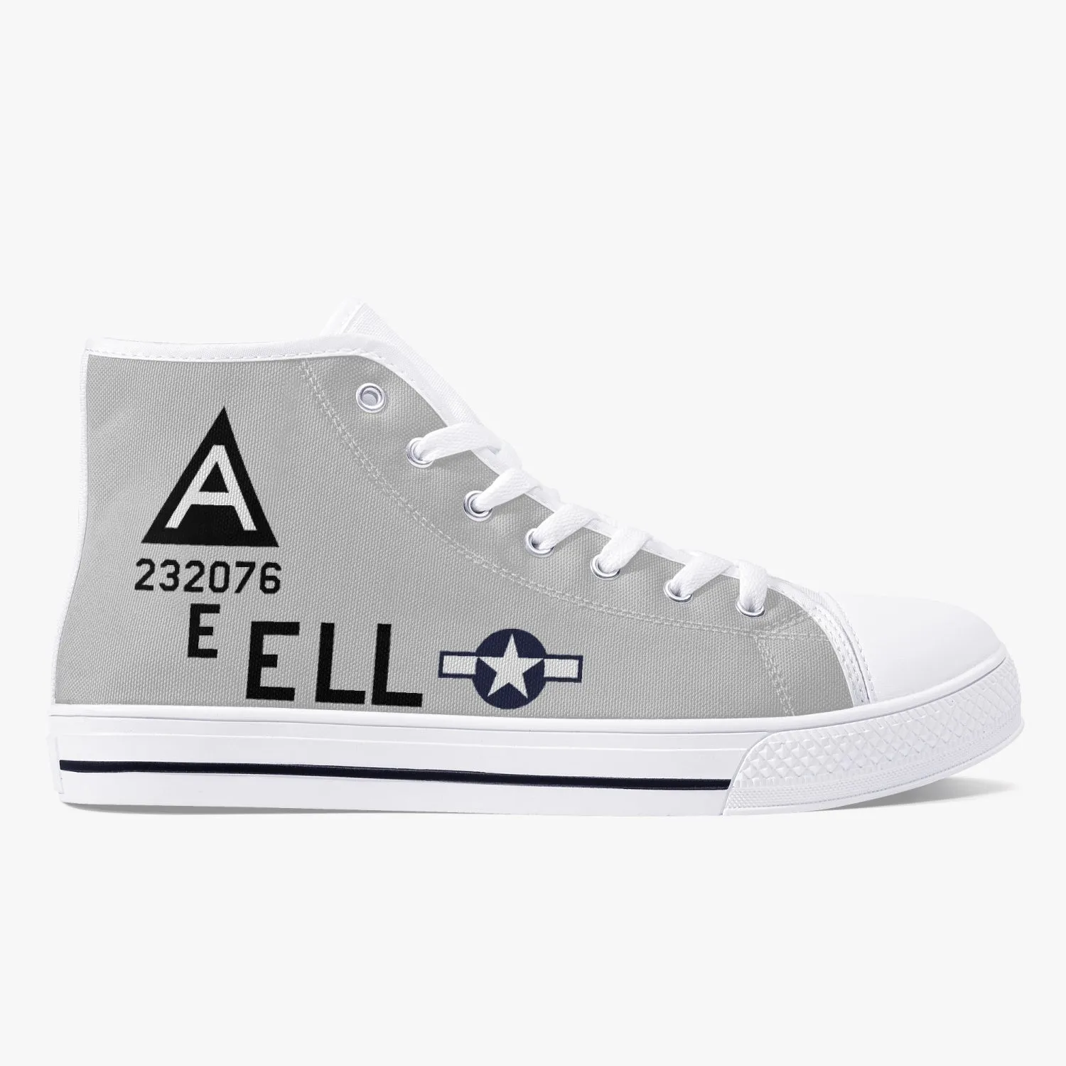 B-17 "Shoo Shoo Shoo Baby" High Top Canvas Shoes