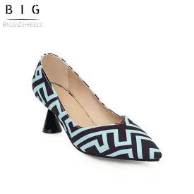 Bigsizeheels Geometrically patterned pointy flats - Blue