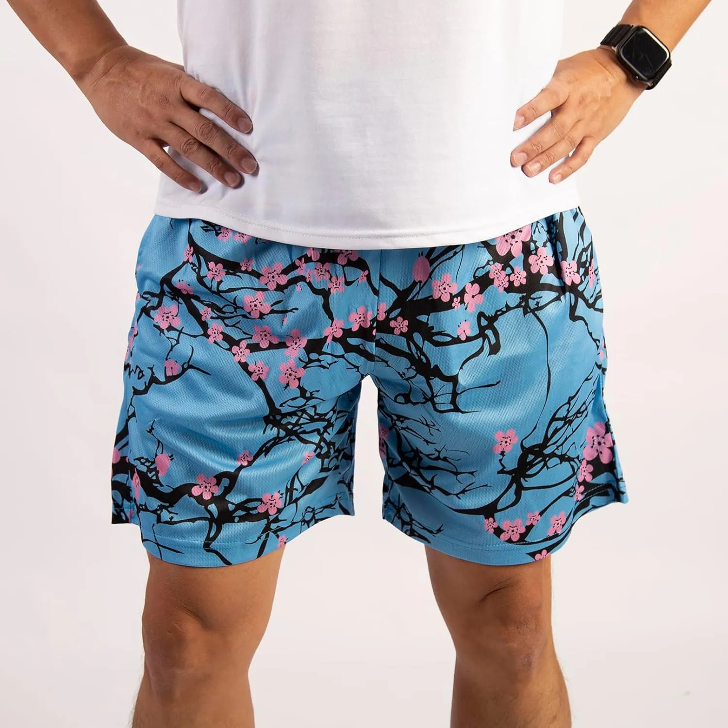 BOOMLEMON Mens Mesh Graphic Print Shorts Fashion Designer Workout Shorts Retro Casual Cool Streetwear Short Pants