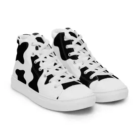 Cow Hide Pattern Women’s high top canvas shoes