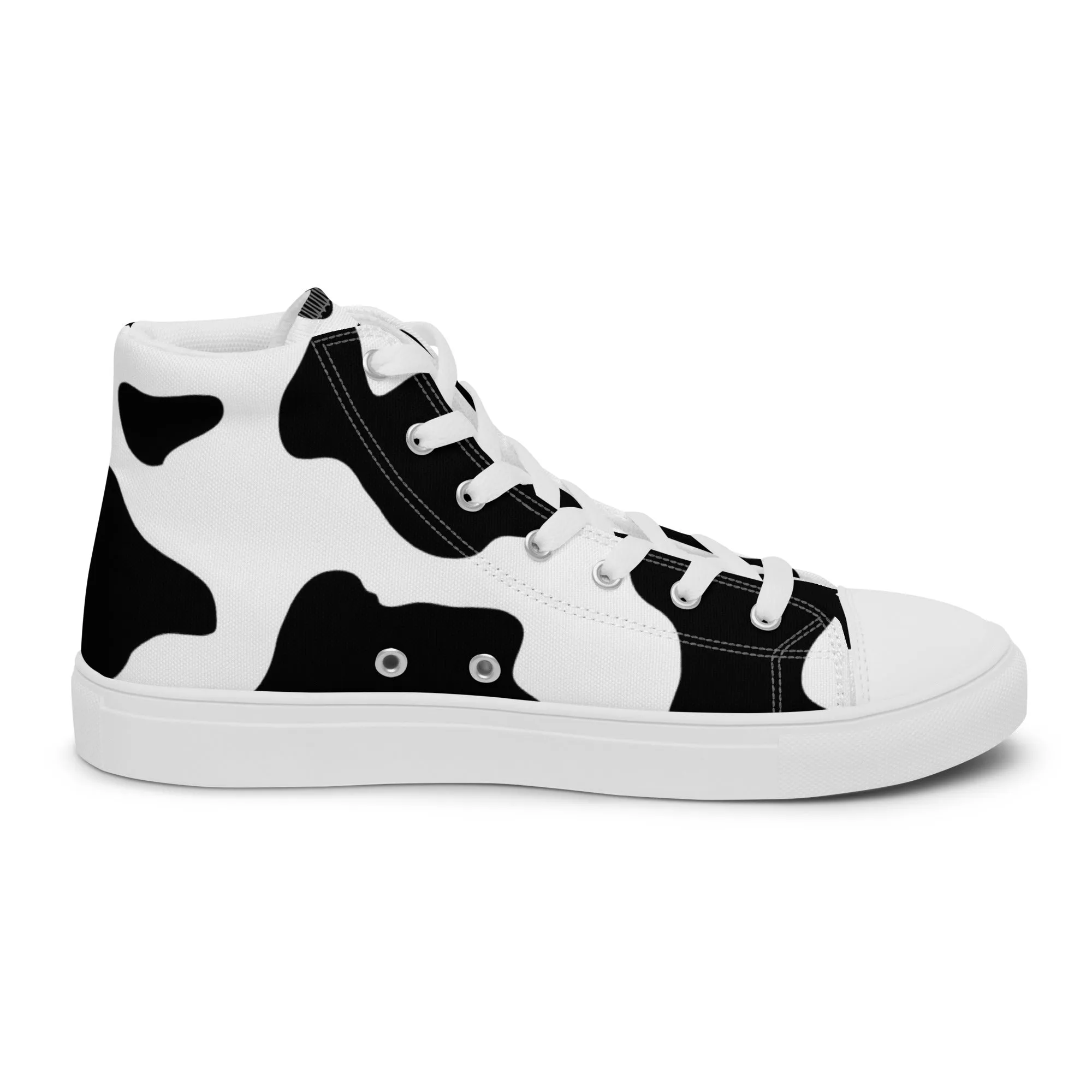 Cow Hide Pattern Women’s high top canvas shoes