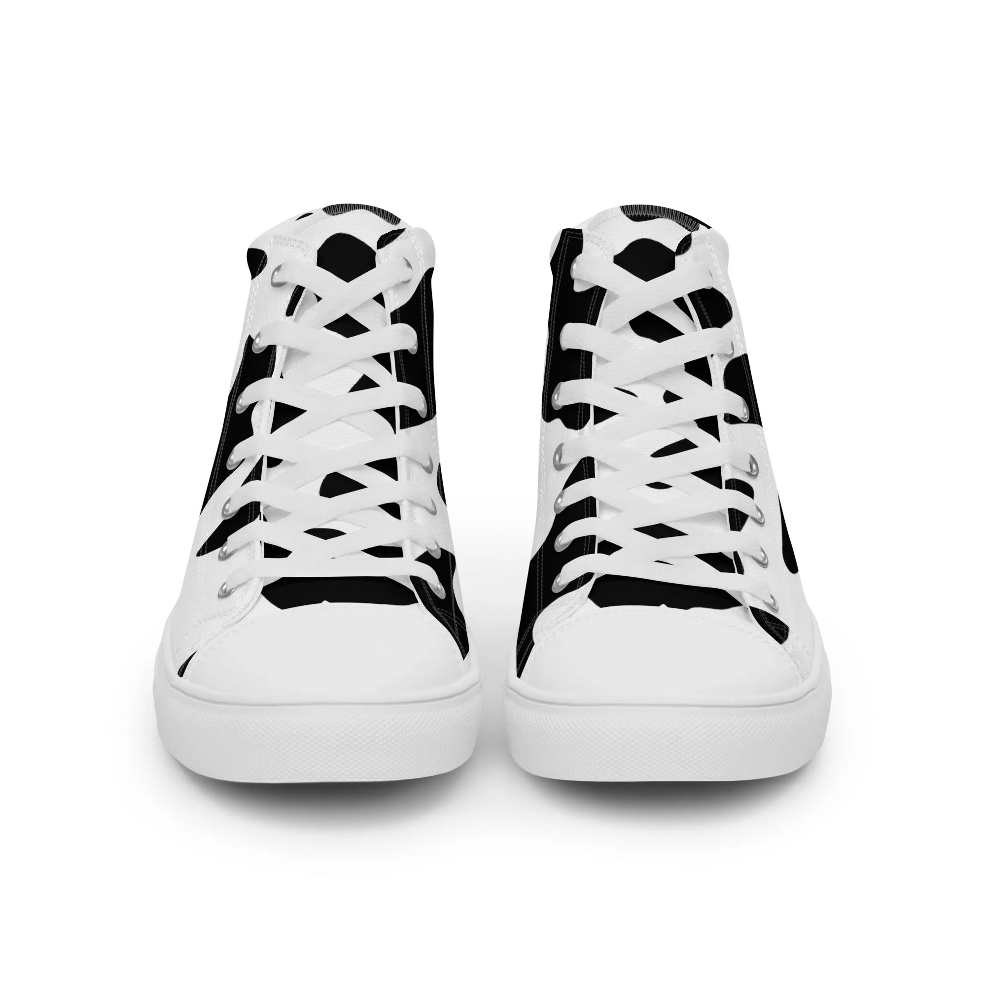 Cow Hide Pattern Women’s high top canvas shoes