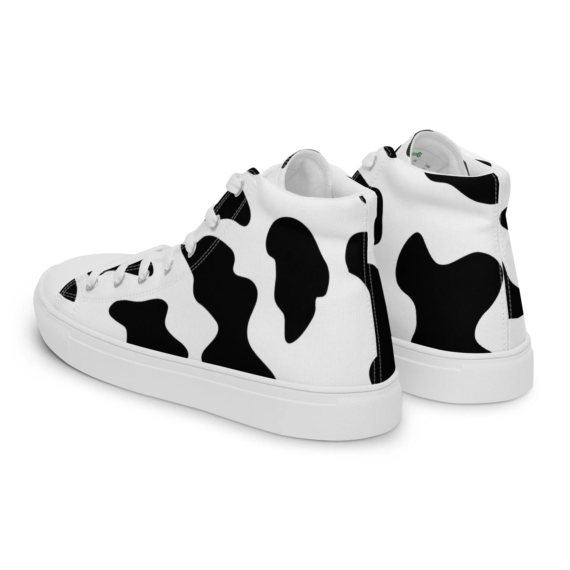 Cow Hide Pattern Women’s high top canvas shoes