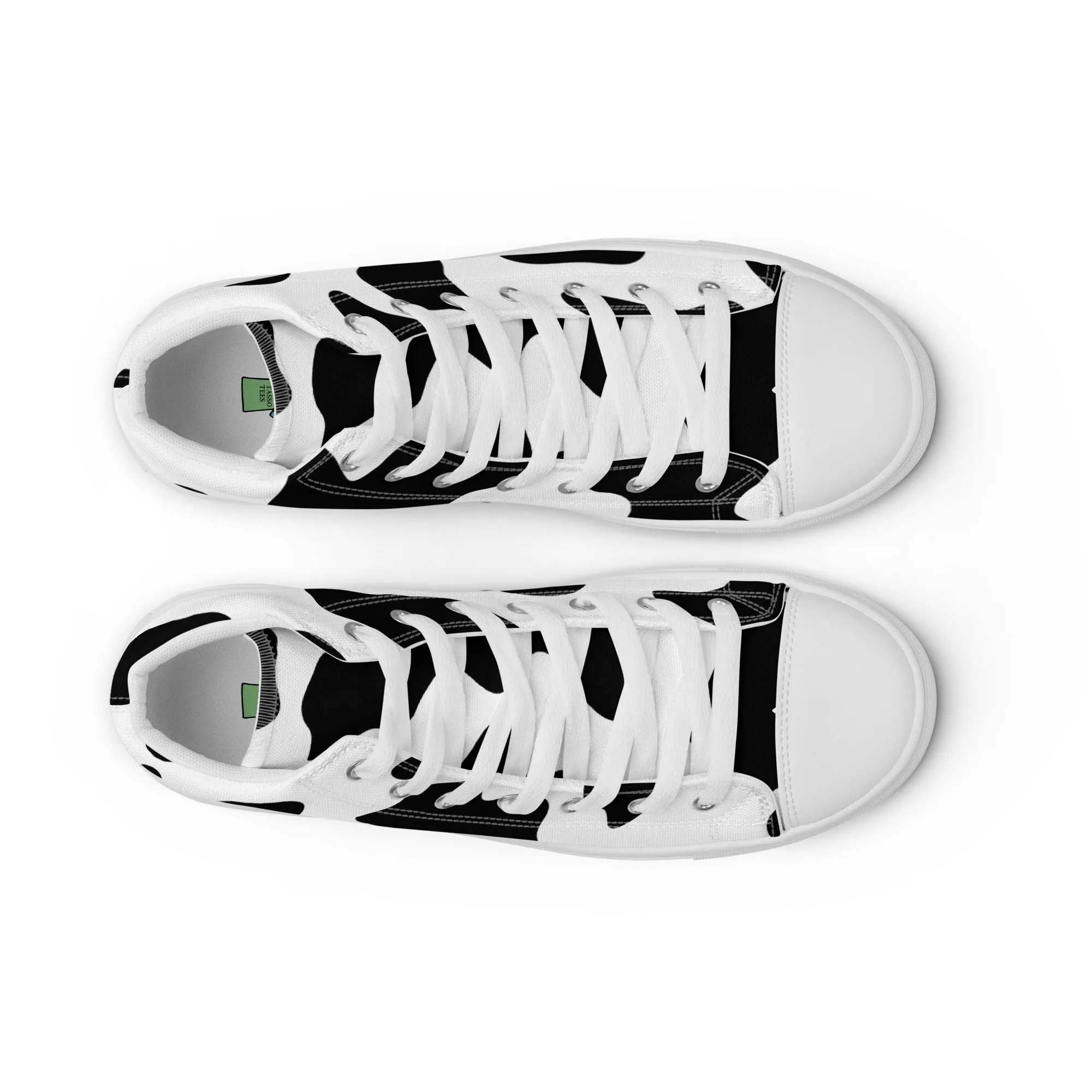 Cow Hide Pattern Women’s high top canvas shoes
