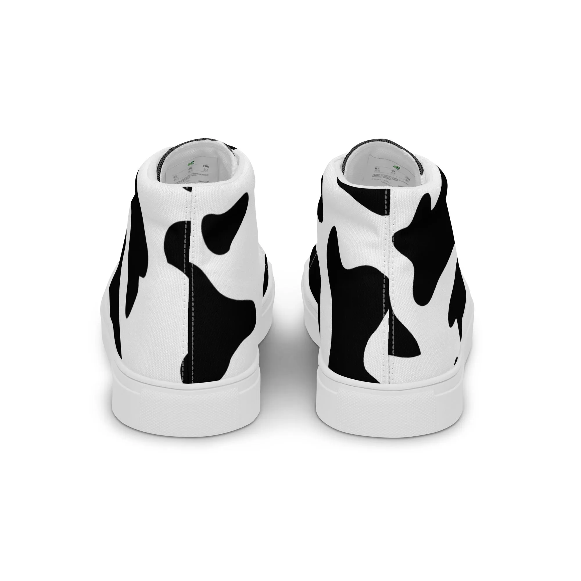 Cow Hide Pattern Women’s high top canvas shoes