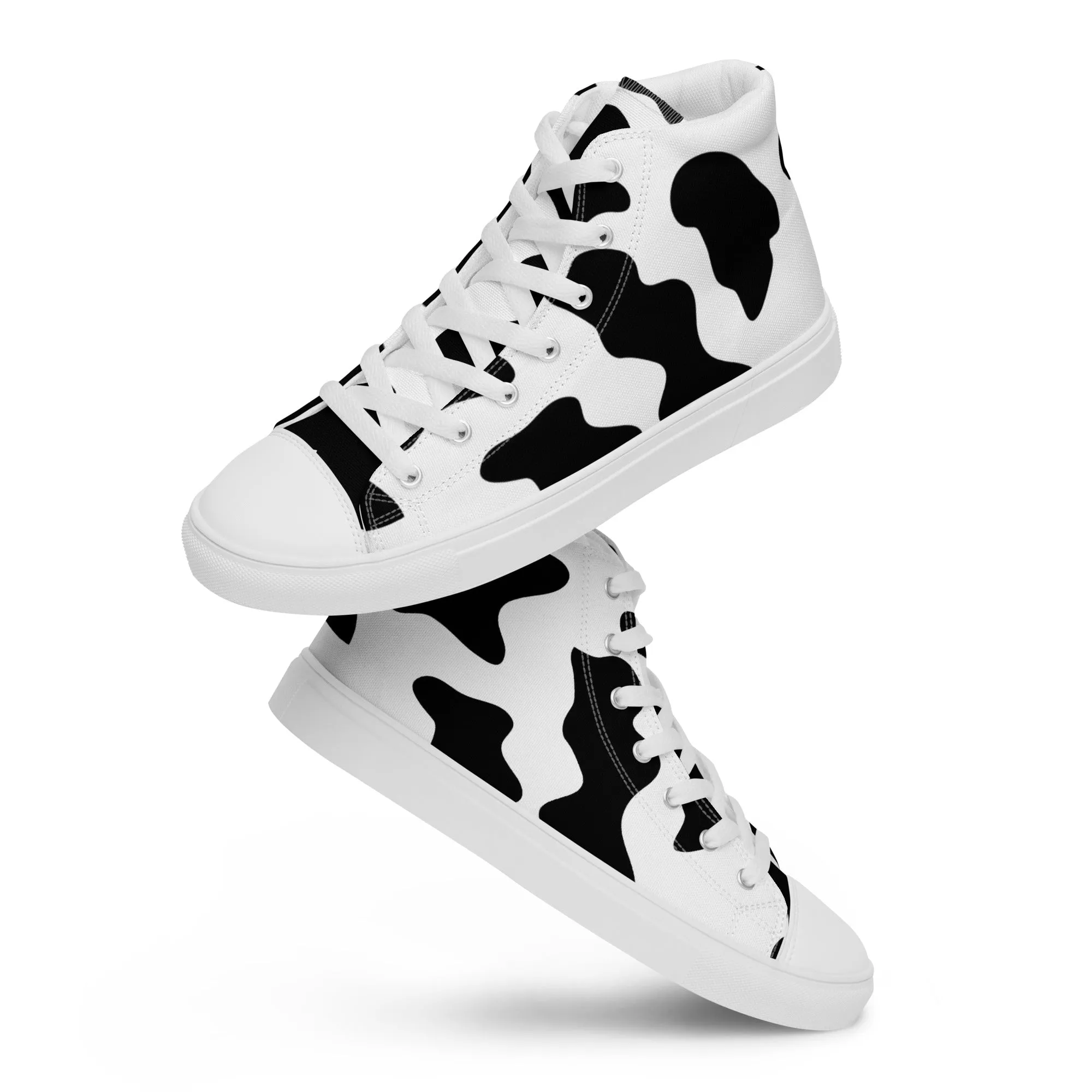 Cow Hide Pattern Women’s high top canvas shoes