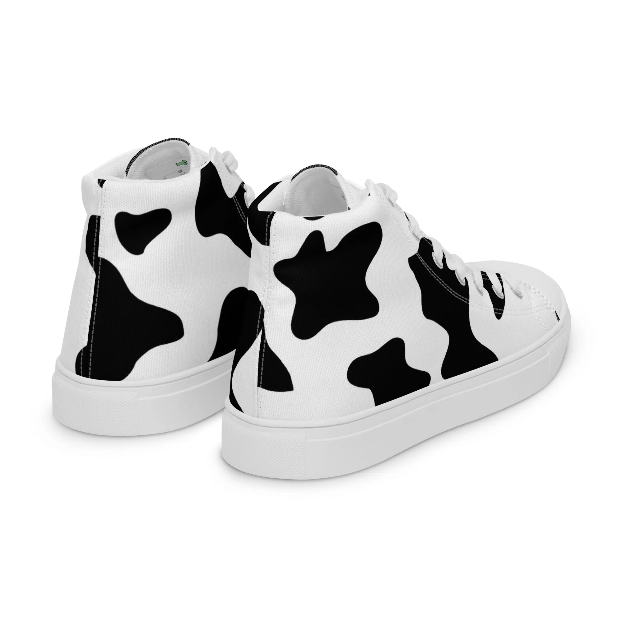 Cow Hide Pattern Women’s high top canvas shoes