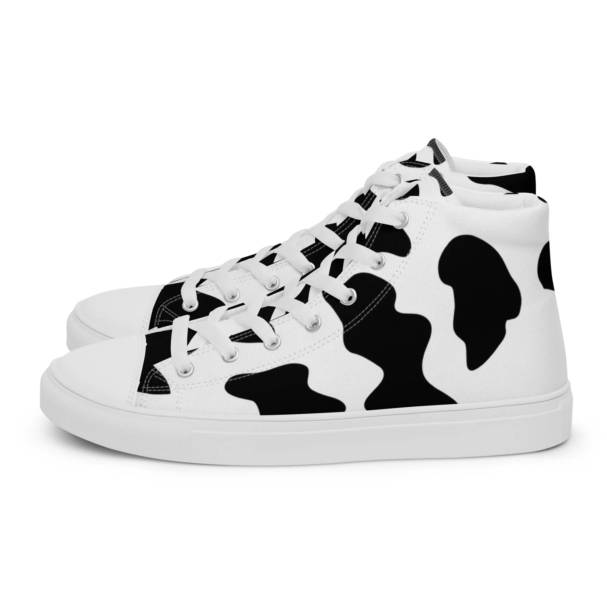 Cow Hide Pattern Women’s high top canvas shoes