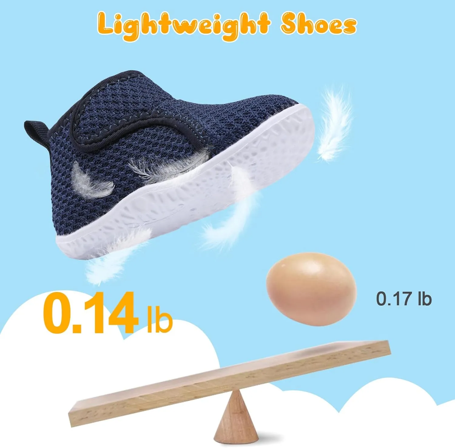 FEETCITY Lightweight Baby Sock Shoes Baby Walking Shoes Boys Girls Infant High-Top Shoe 12-18 Months
