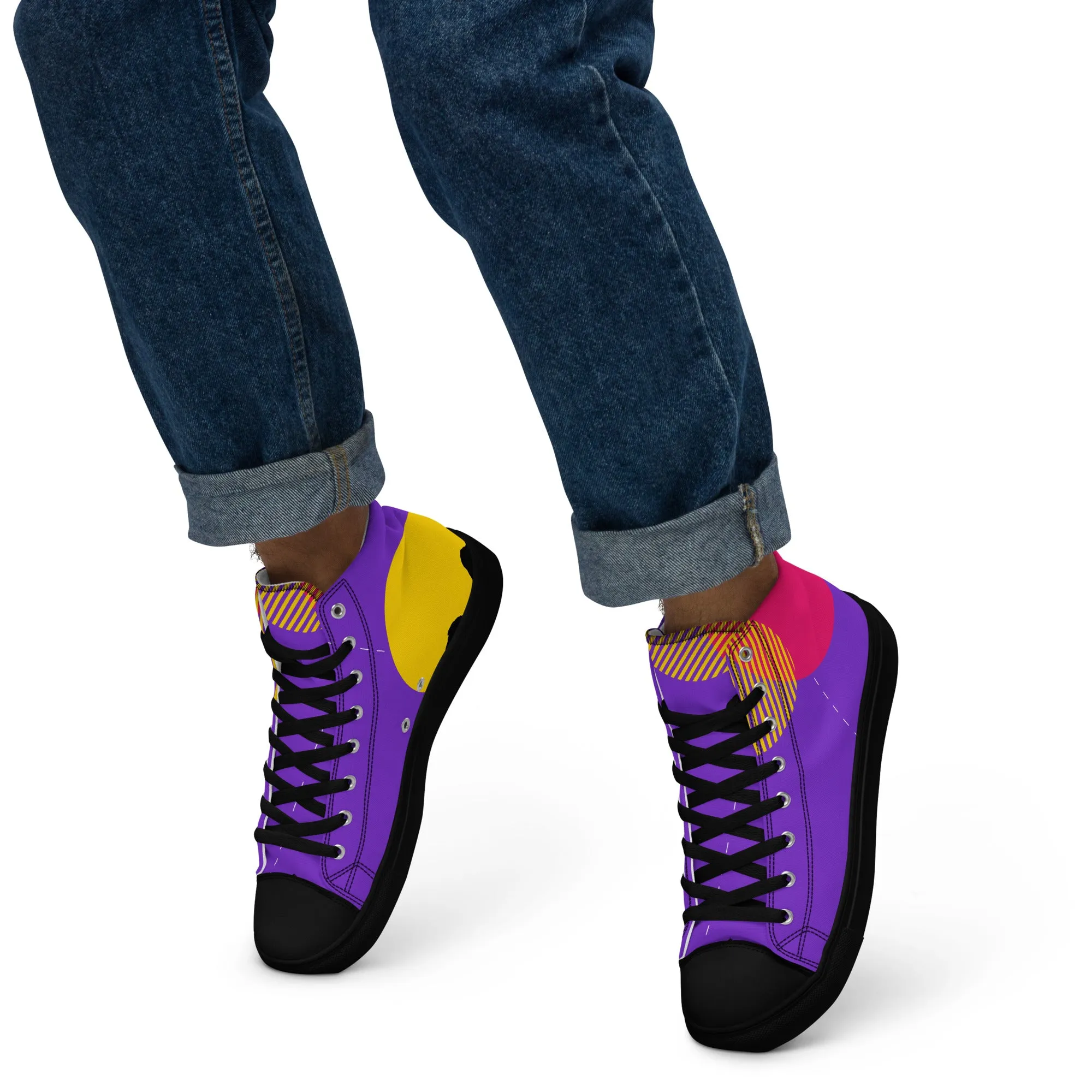FOLLOW YOUR HEART Men’s High Top Canvas Shoes
