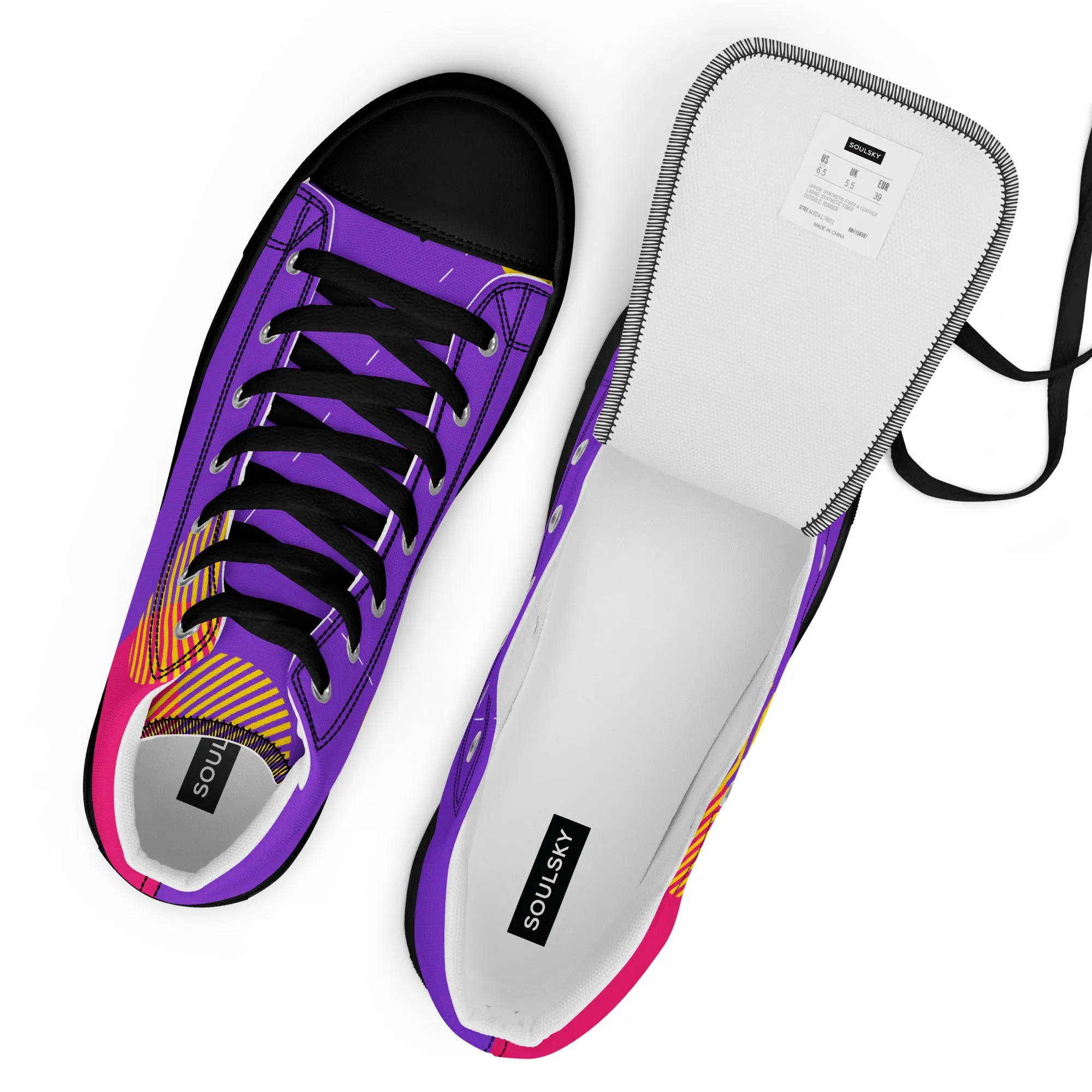FOLLOW YOUR HEART Men’s High Top Canvas Shoes