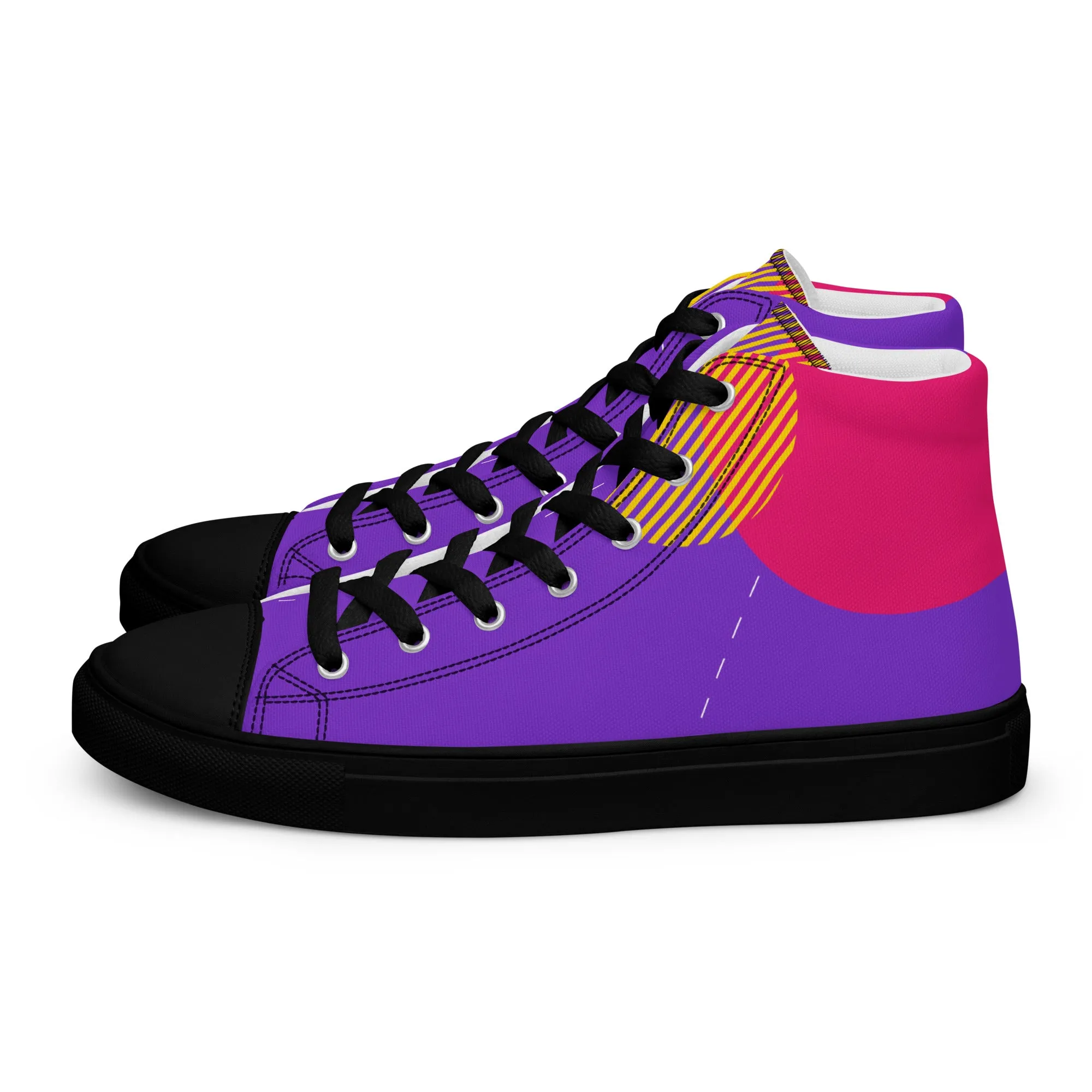 FOLLOW YOUR HEART Men’s High Top Canvas Shoes