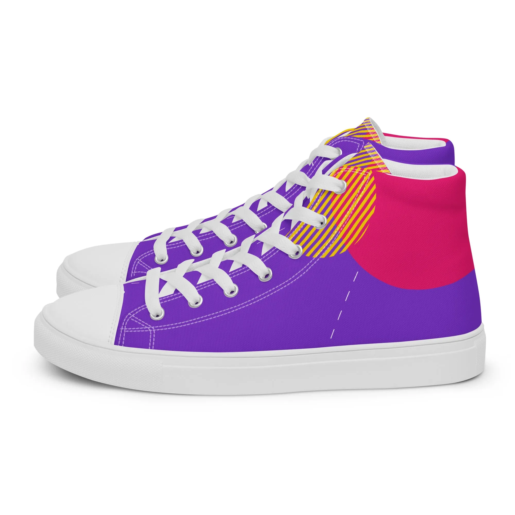 FOLLOW YOUR HEART Men’s High Top Canvas Shoes