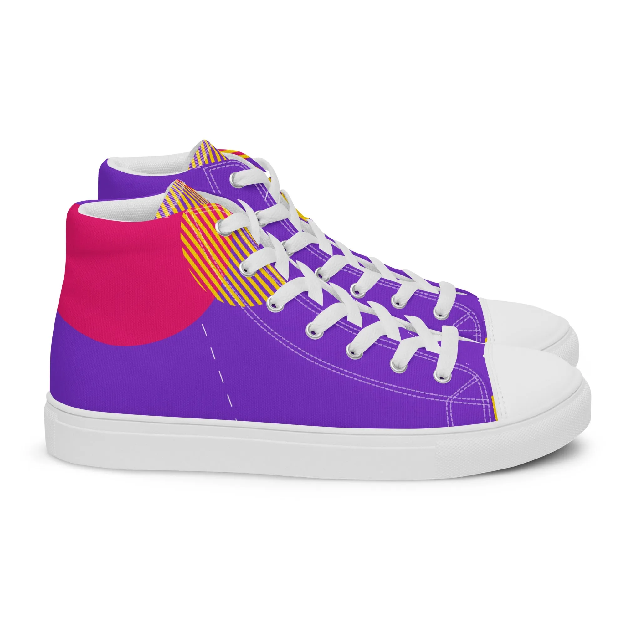 FOLLOW YOUR HEART Men’s High Top Canvas Shoes