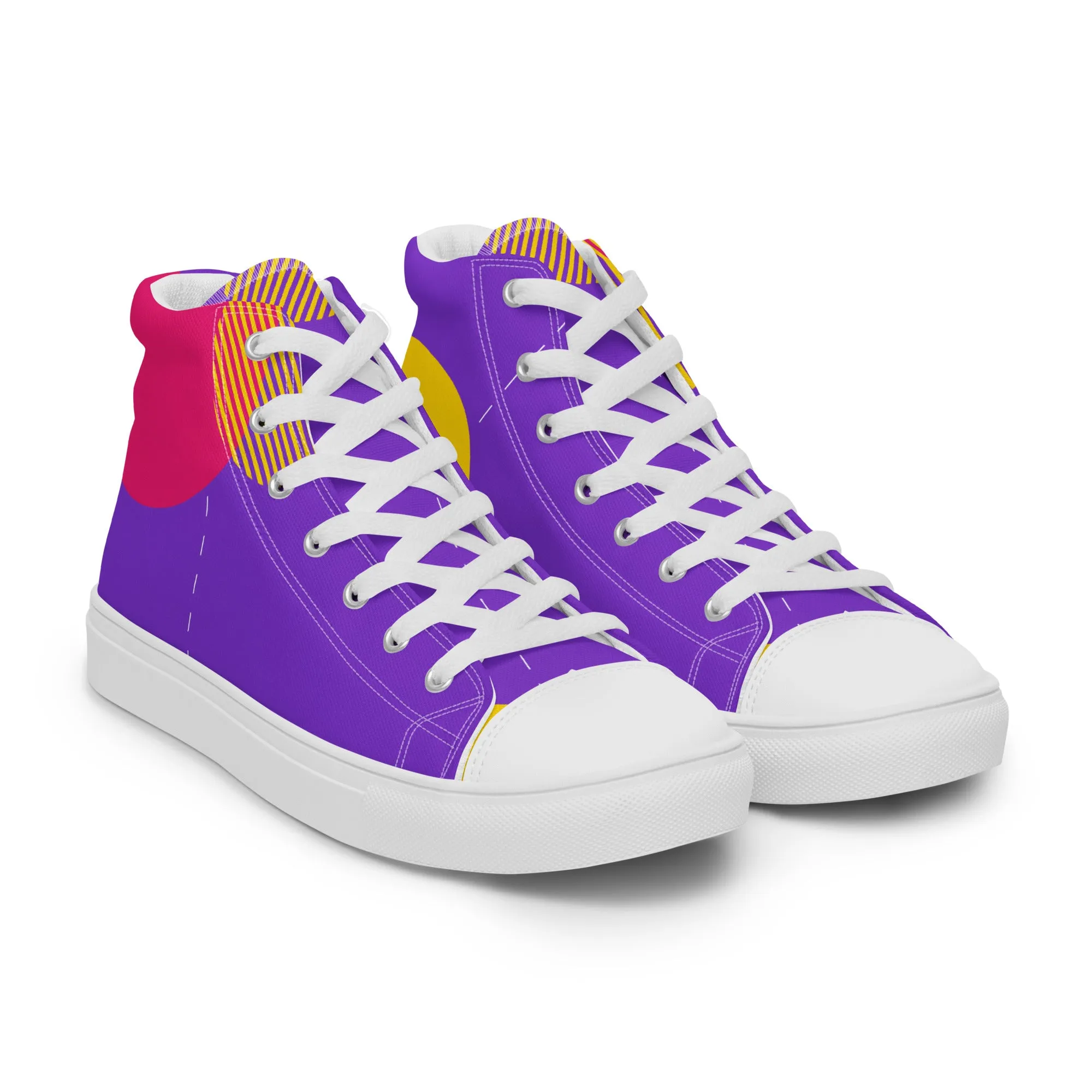 FOLLOW YOUR HEART Men’s High Top Canvas Shoes