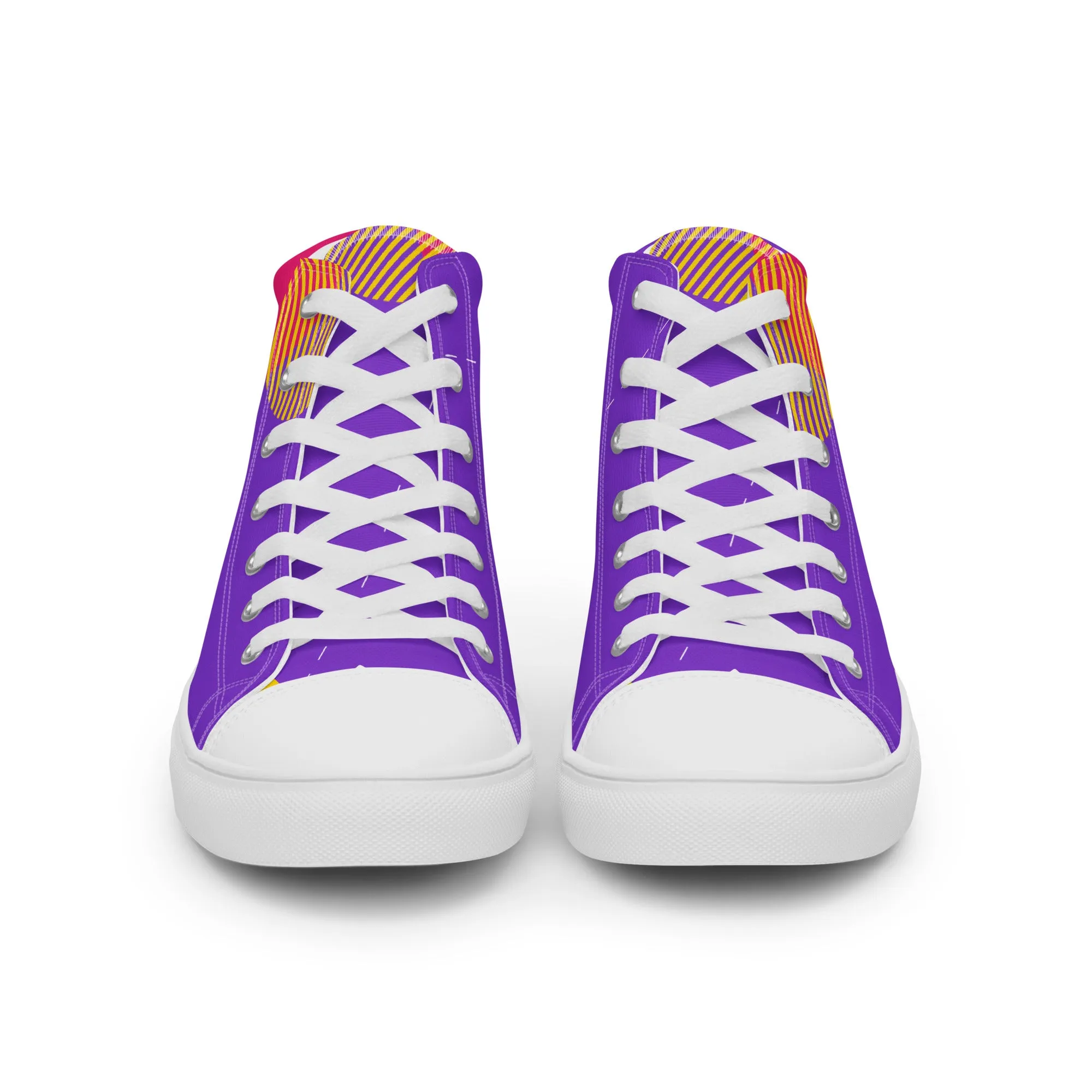 FOLLOW YOUR HEART Men’s High Top Canvas Shoes