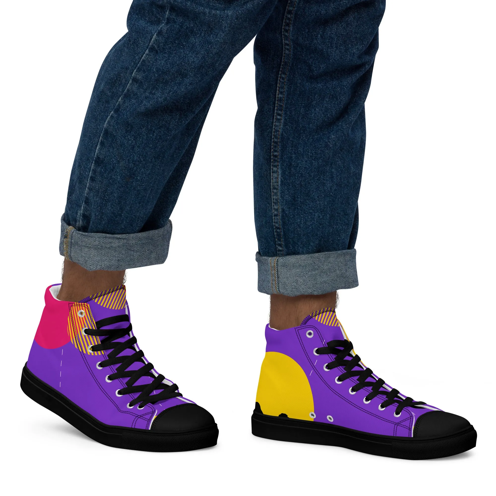 FOLLOW YOUR HEART Men’s High Top Canvas Shoes
