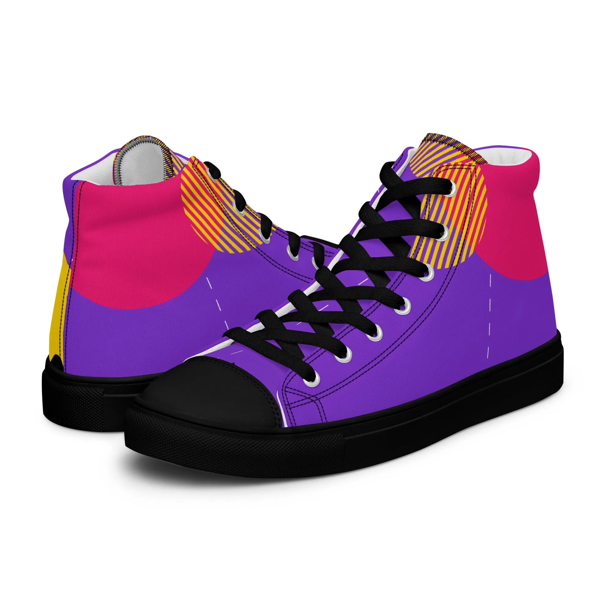 FOLLOW YOUR HEART Men’s High Top Canvas Shoes