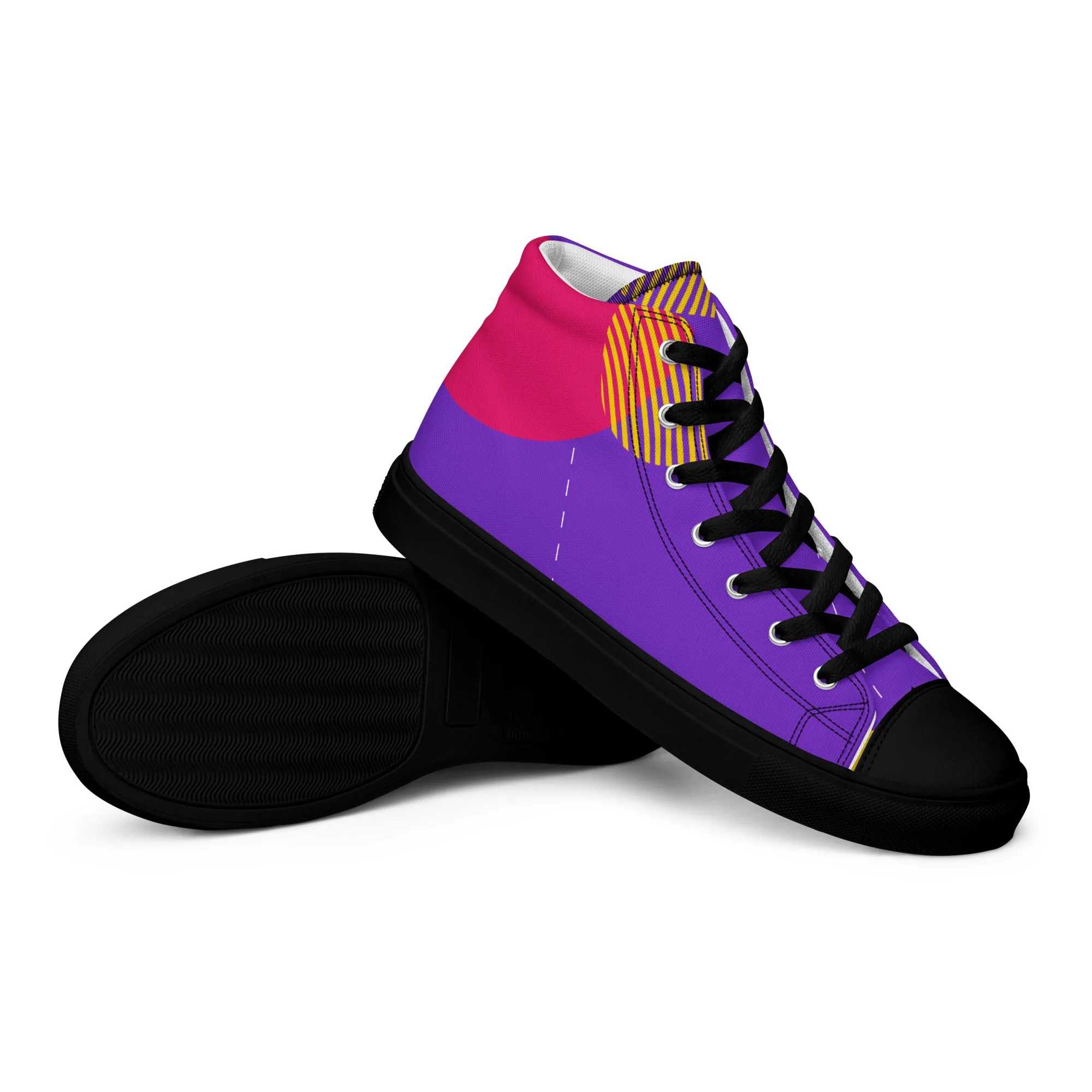 FOLLOW YOUR HEART Men’s High Top Canvas Shoes