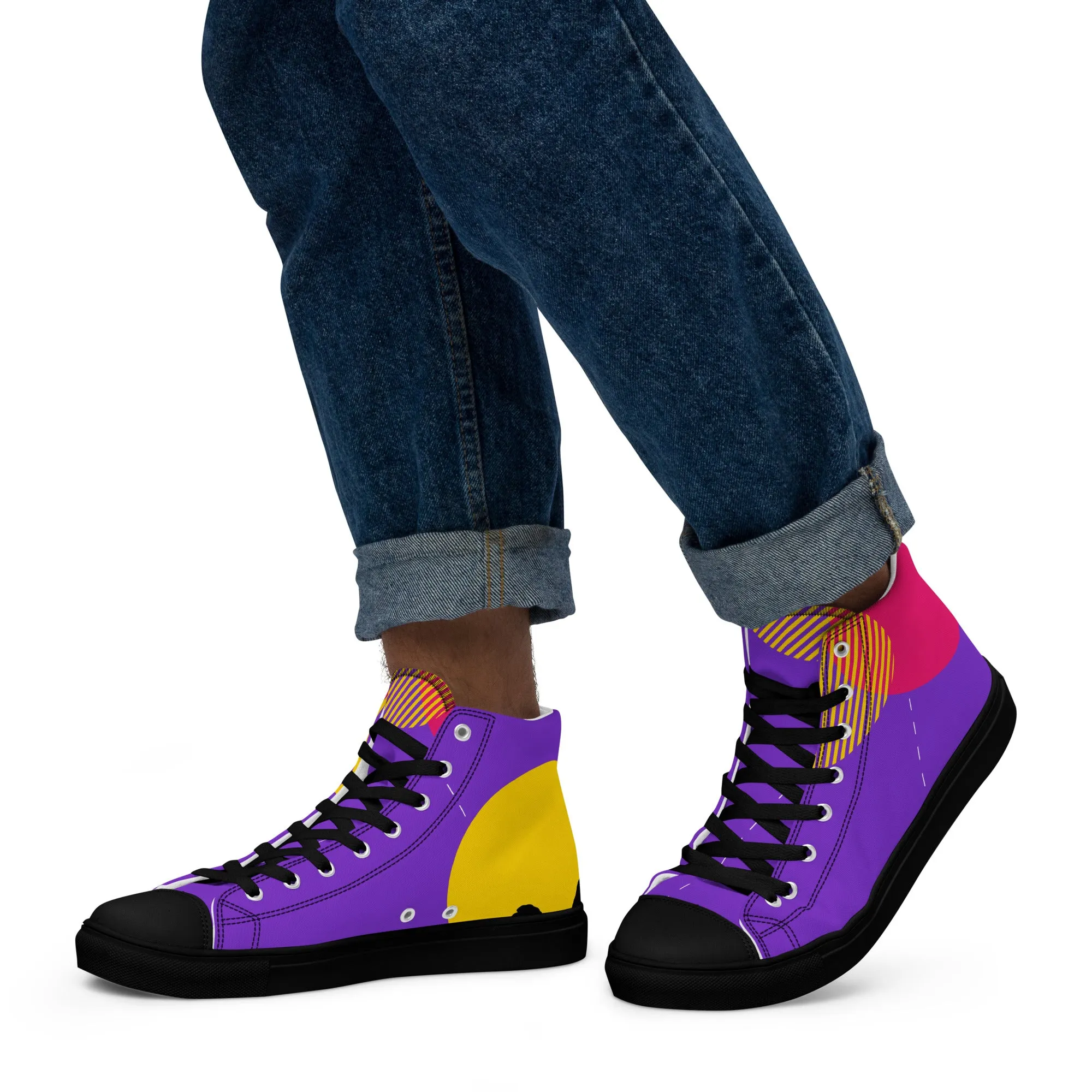 FOLLOW YOUR HEART Men’s High Top Canvas Shoes