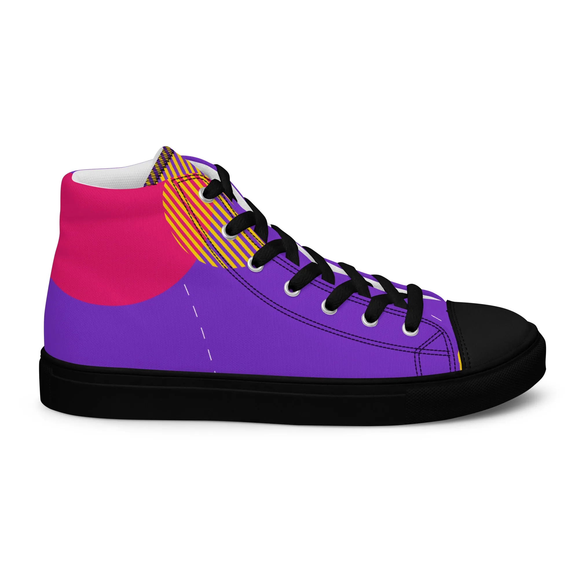 FOLLOW YOUR HEART Men’s High Top Canvas Shoes