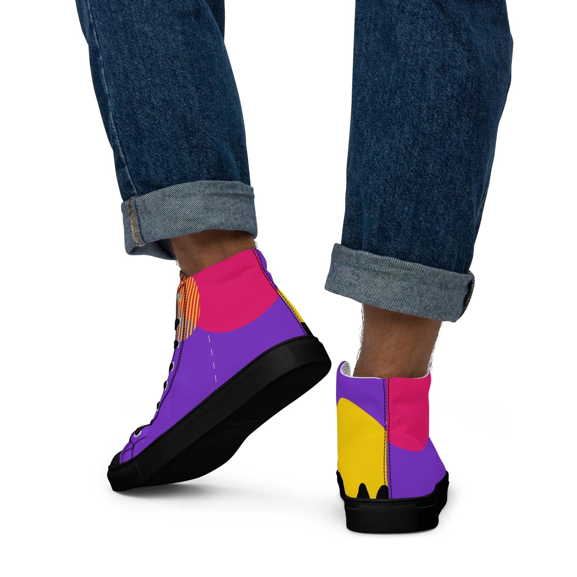 FOLLOW YOUR HEART Men’s High Top Canvas Shoes