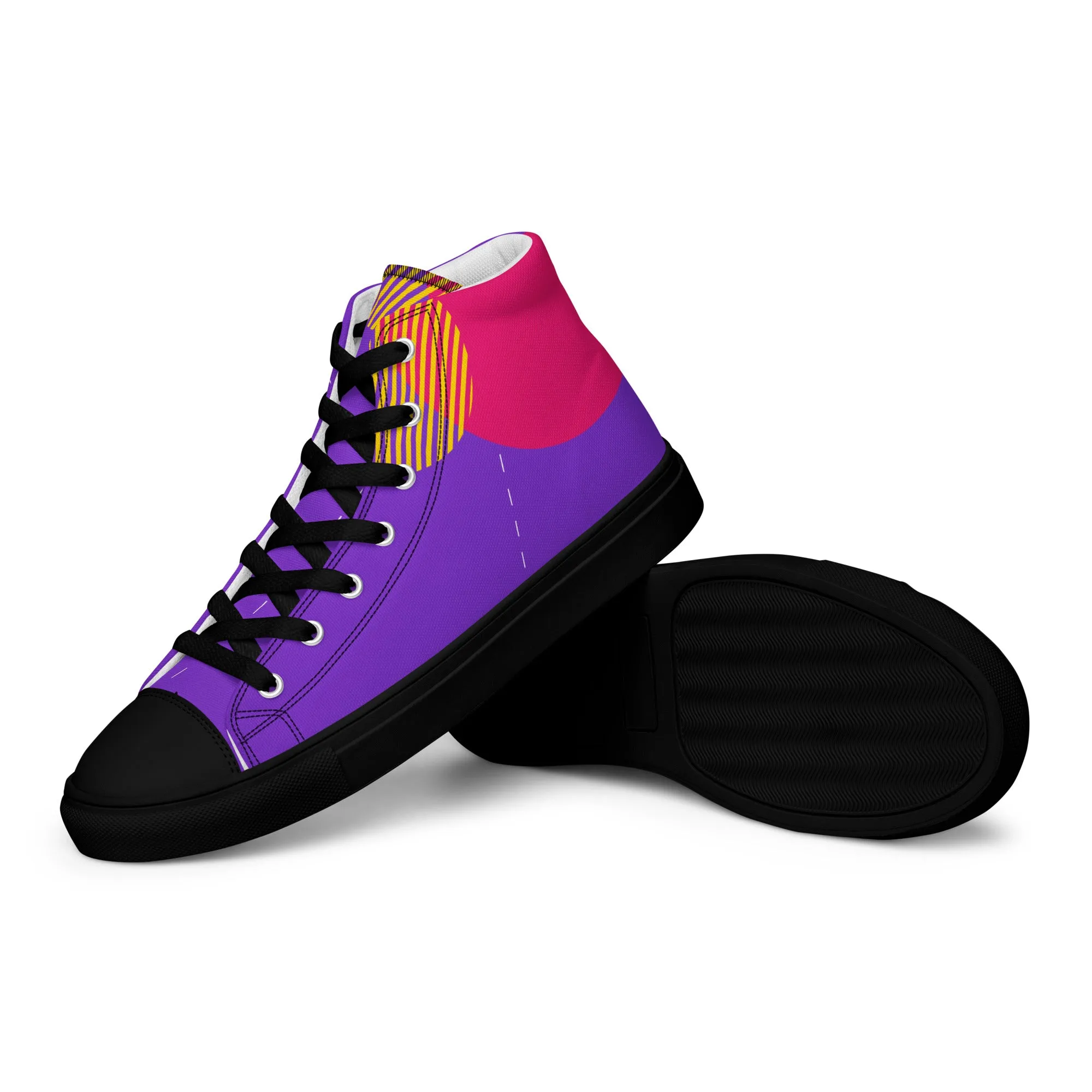 FOLLOW YOUR HEART Men’s High Top Canvas Shoes