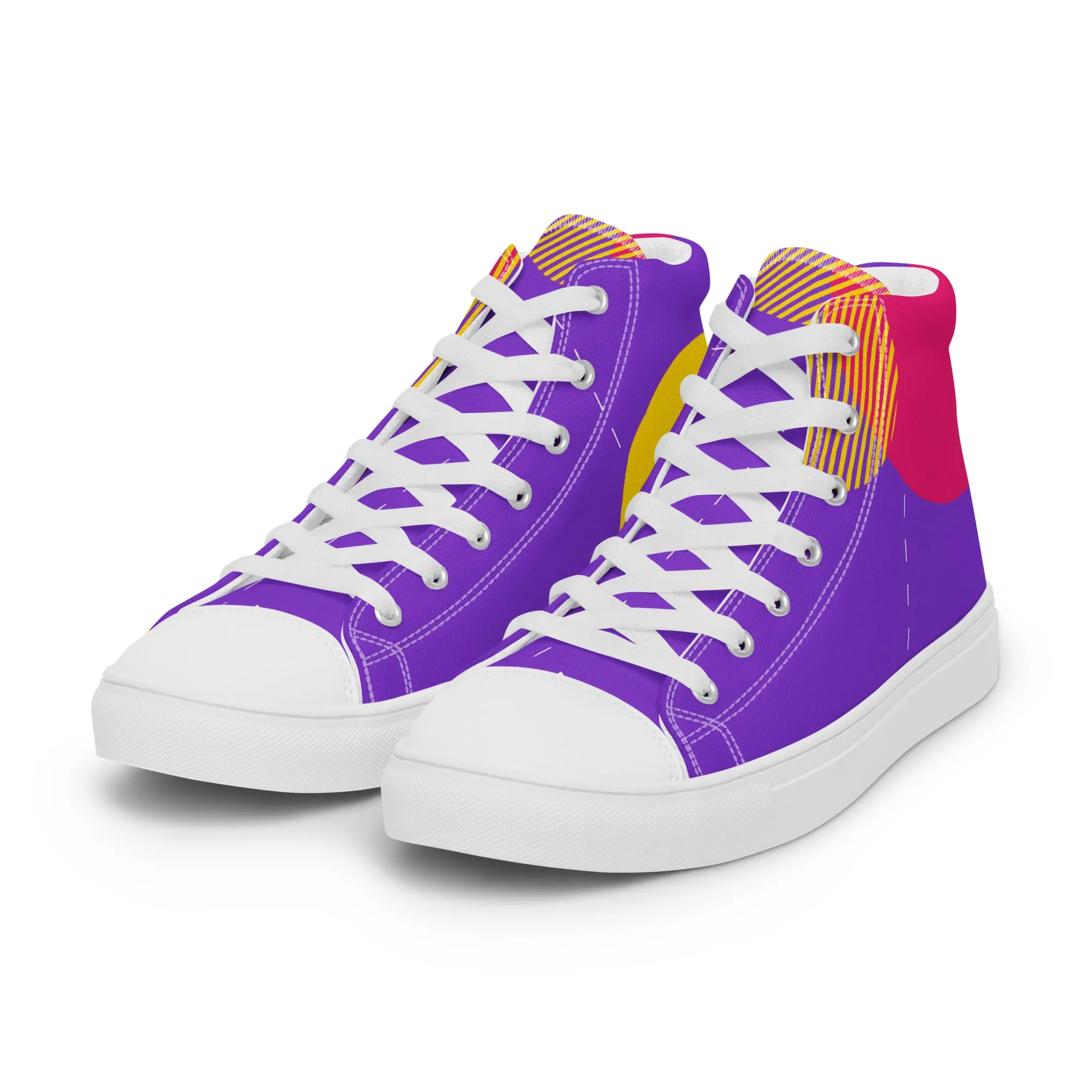 FOLLOW YOUR HEART Men’s High Top Canvas Shoes