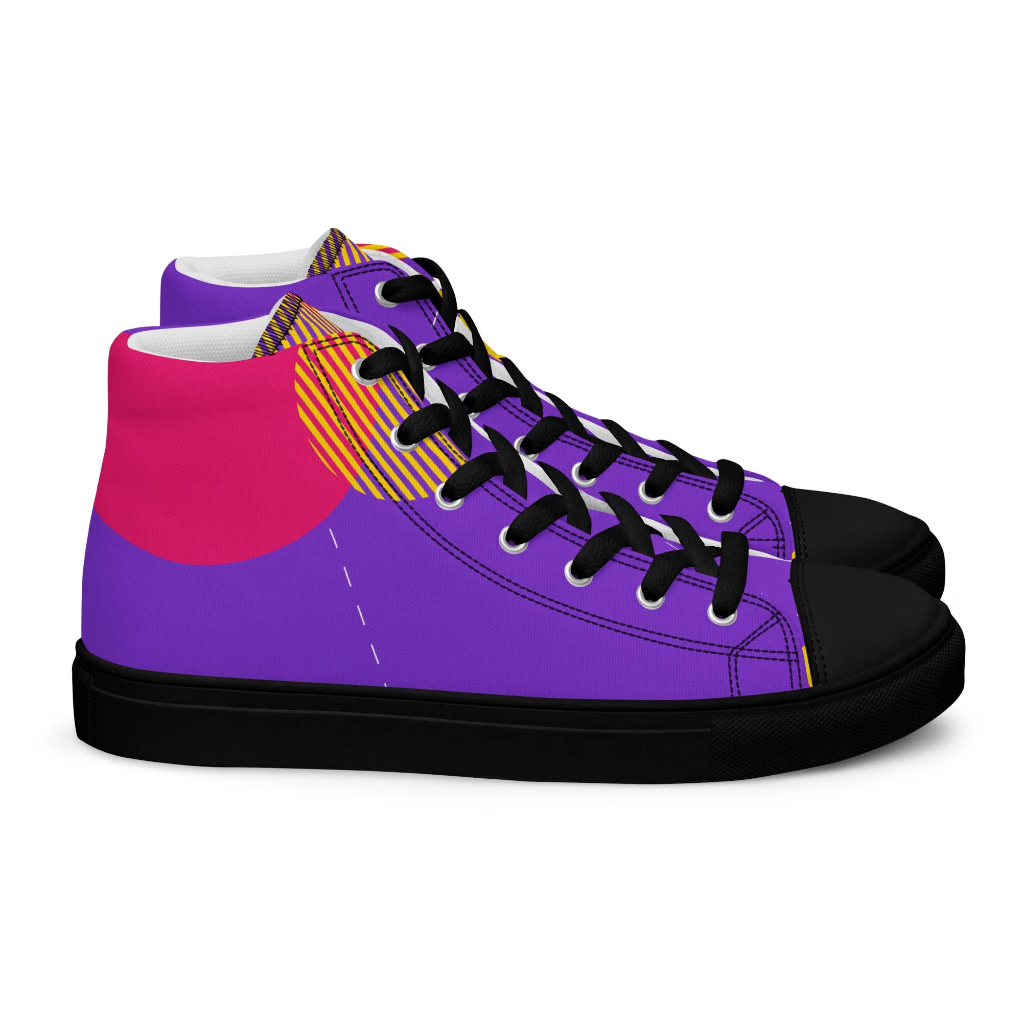 FOLLOW YOUR HEART Men’s High Top Canvas Shoes