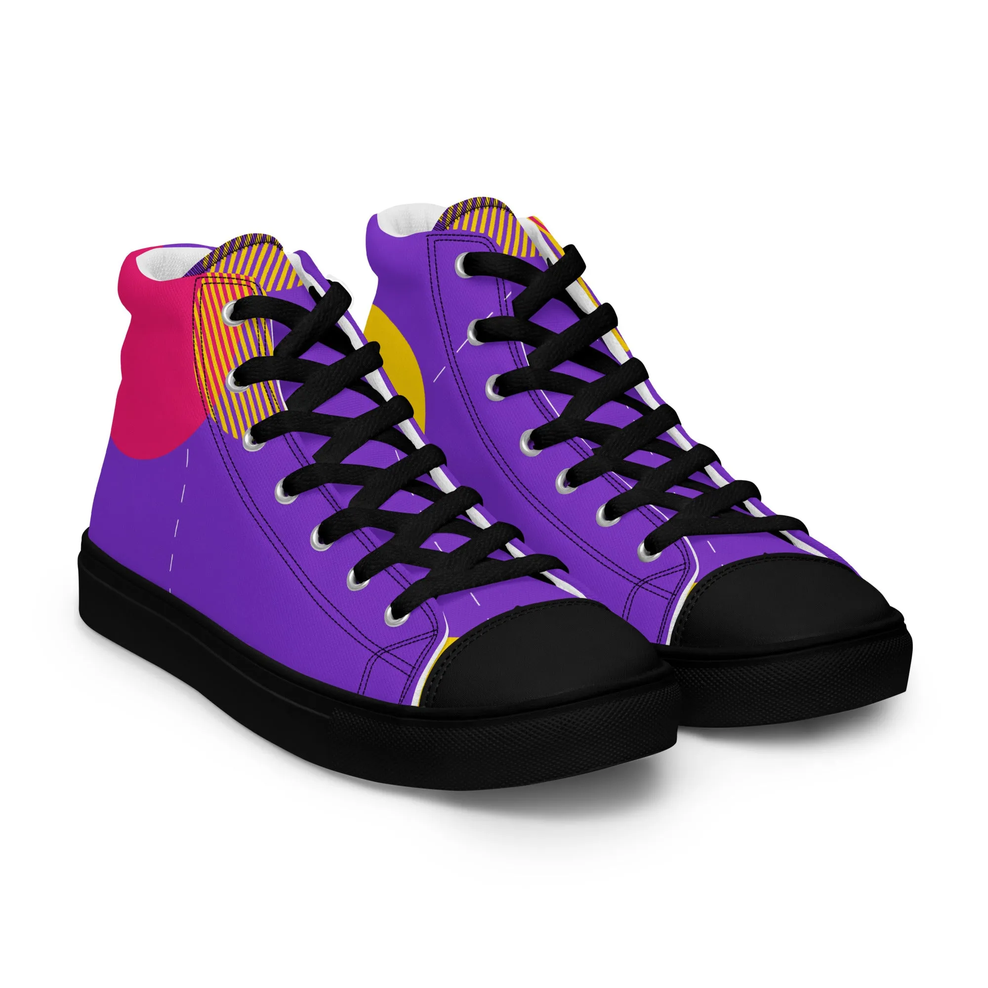 FOLLOW YOUR HEART Men’s High Top Canvas Shoes