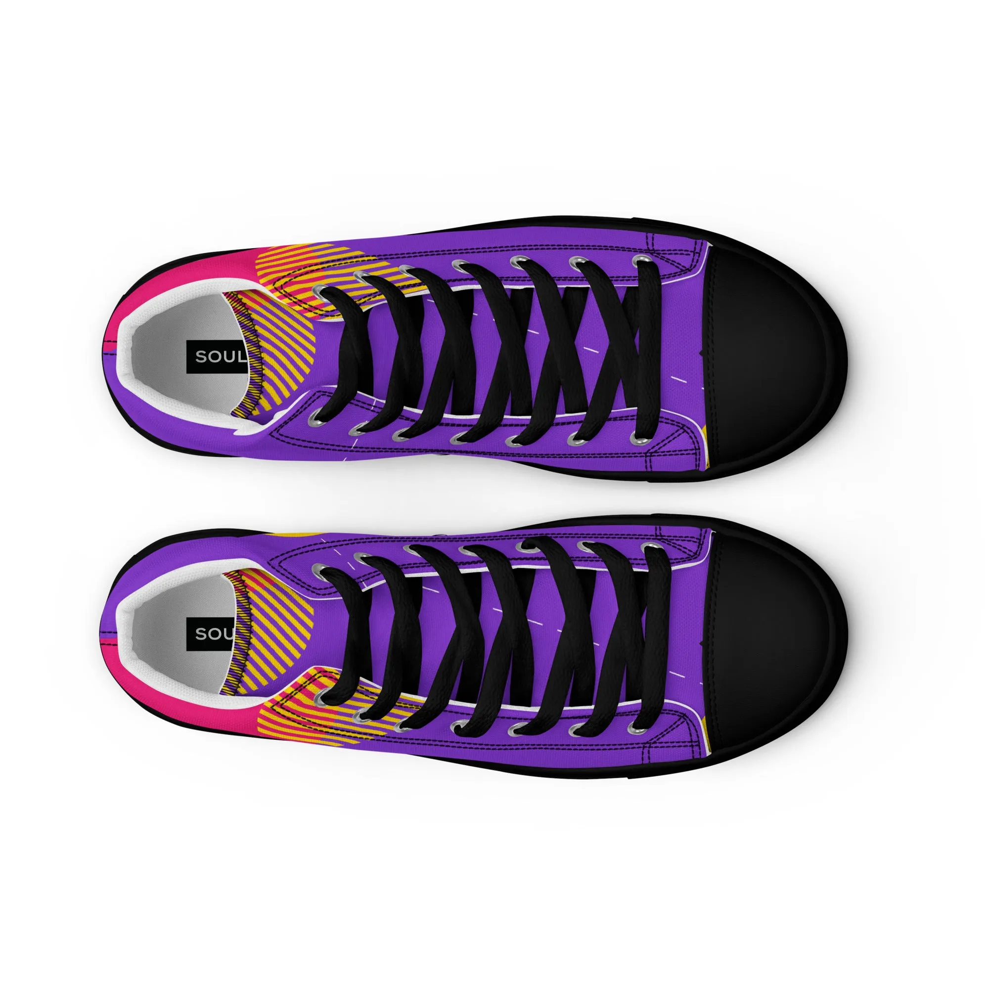 FOLLOW YOUR HEART Men’s High Top Canvas Shoes