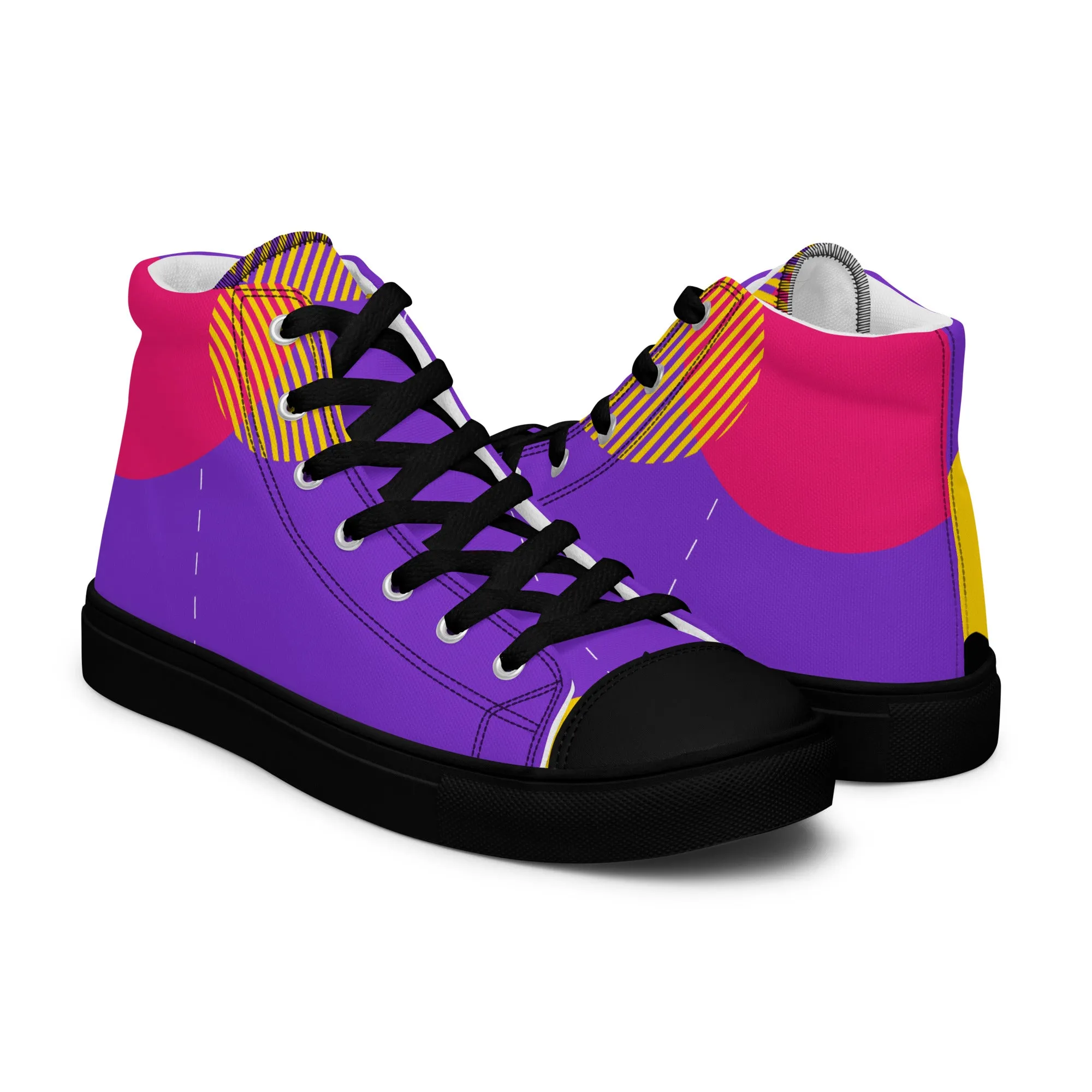 FOLLOW YOUR HEART Men’s High Top Canvas Shoes