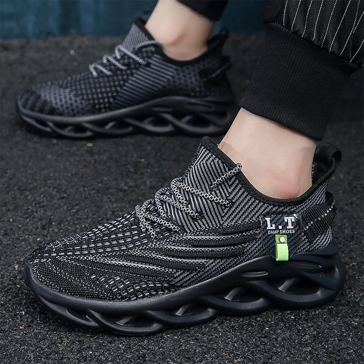 FUJEAK Mens Running Walking Tennis Shoes Mens Casual Fashion Gym Hiking Shoes for Men Sneakers Work Breathable Comfortable Lightweight
