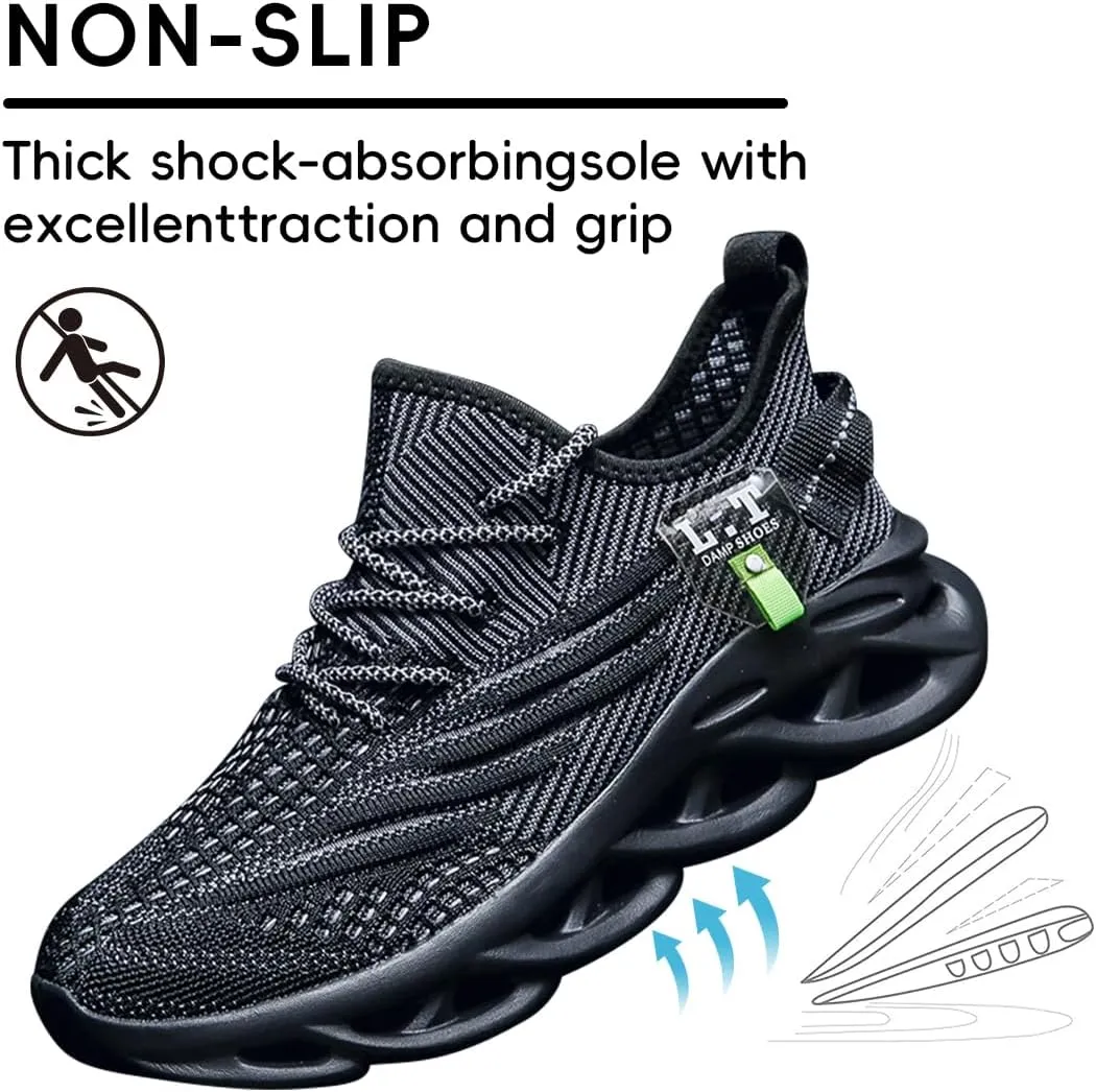 FUJEAK Mens Running Walking Tennis Shoes Mens Casual Fashion Gym Hiking Shoes for Men Sneakers Work Breathable Comfortable Lightweight