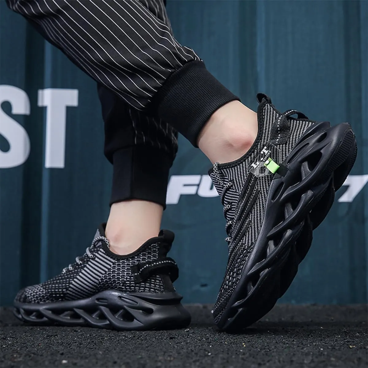 FUJEAK Mens Running Walking Tennis Shoes Mens Casual Fashion Gym Hiking Shoes for Men Sneakers Work Breathable Comfortable Lightweight