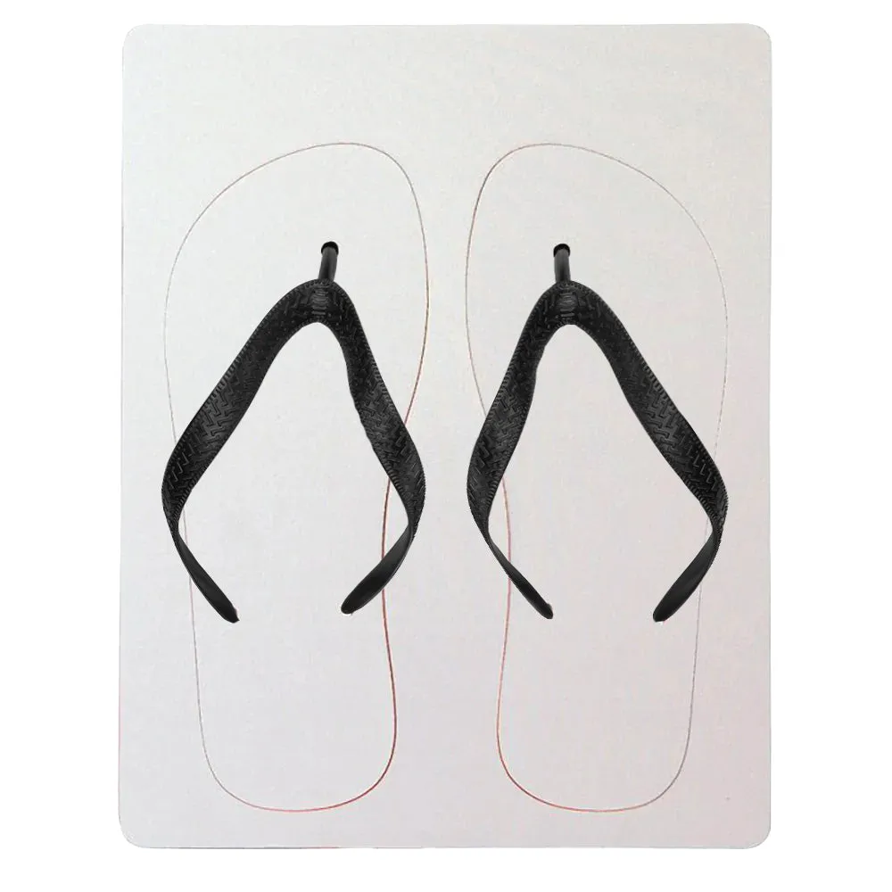FULL CARTON - 20 x Flip Flops - Adult Size - Black Straps - Small