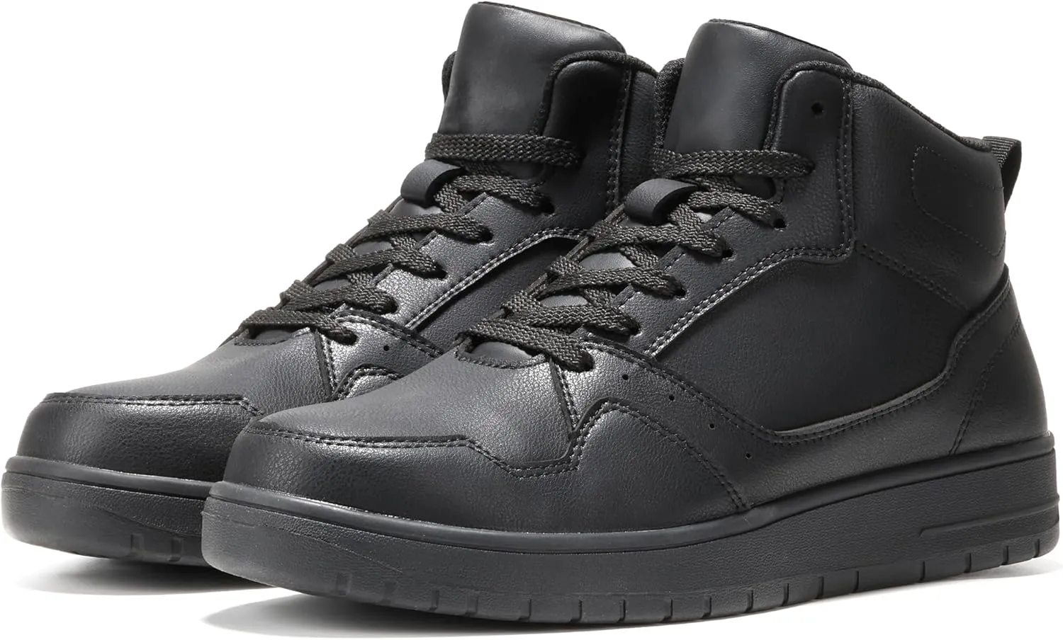 Furuian High Top Steel Toe Shoes for Men Comfortable Safety Shoes Lace Up Work Shoes